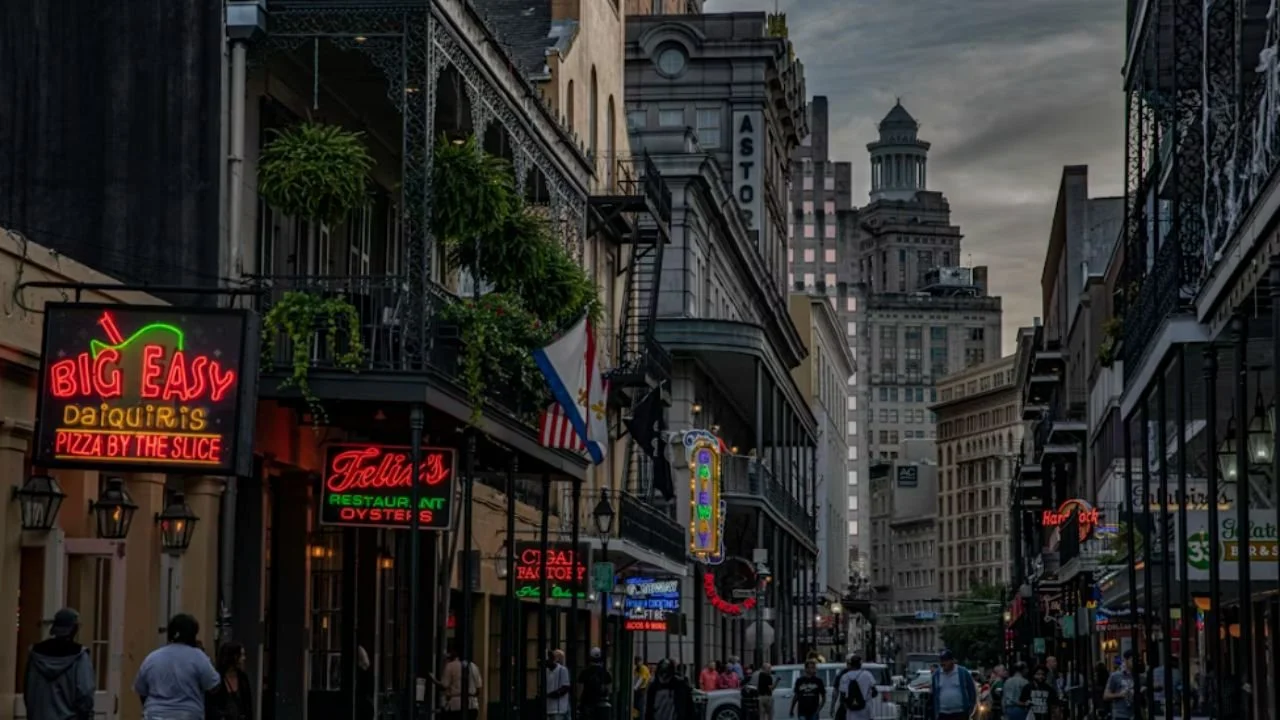 New Orleans in the evening.