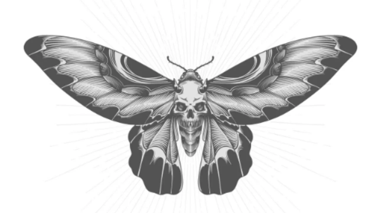 Another sketch representing mothman.