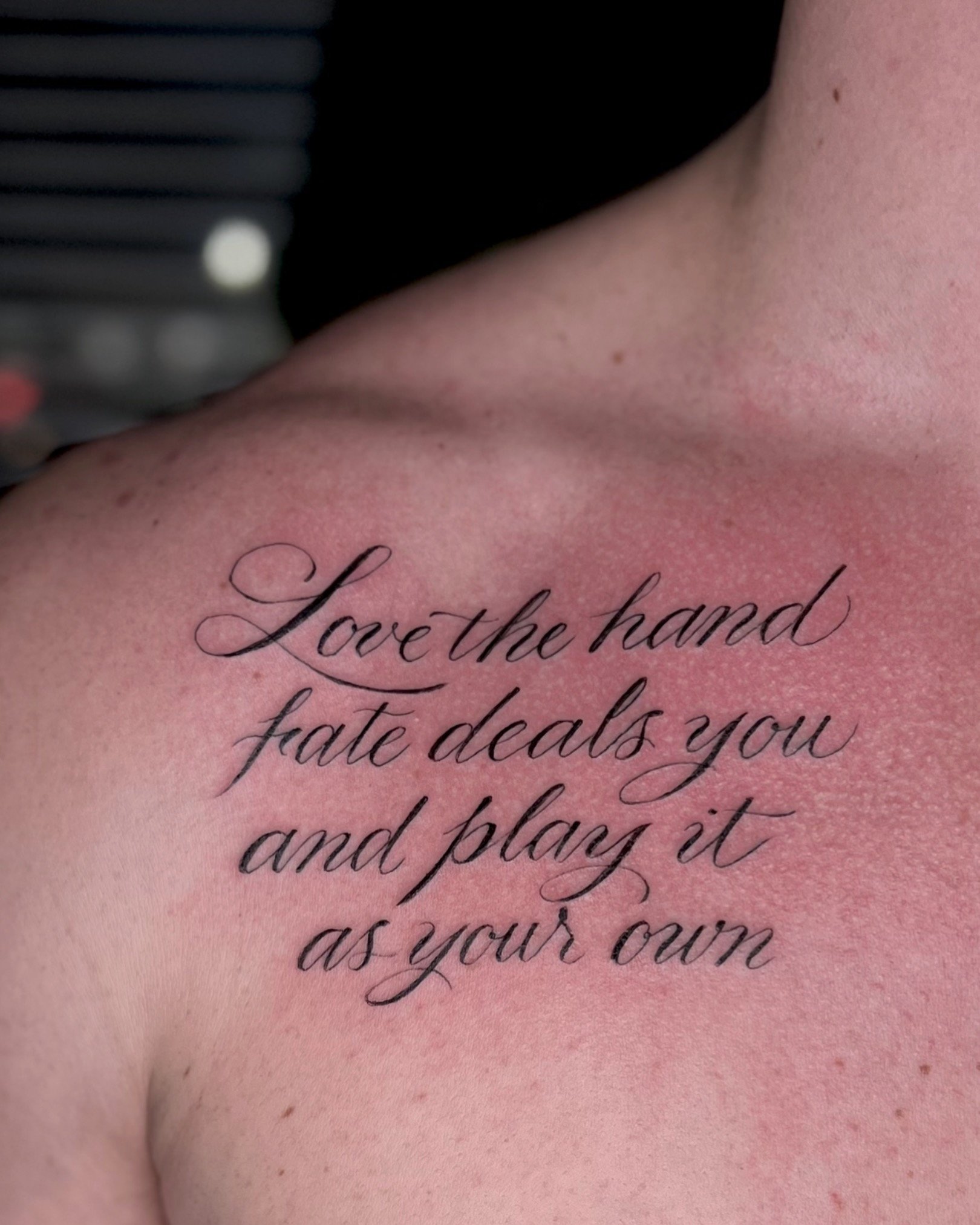  tattoo of a poem on chest  