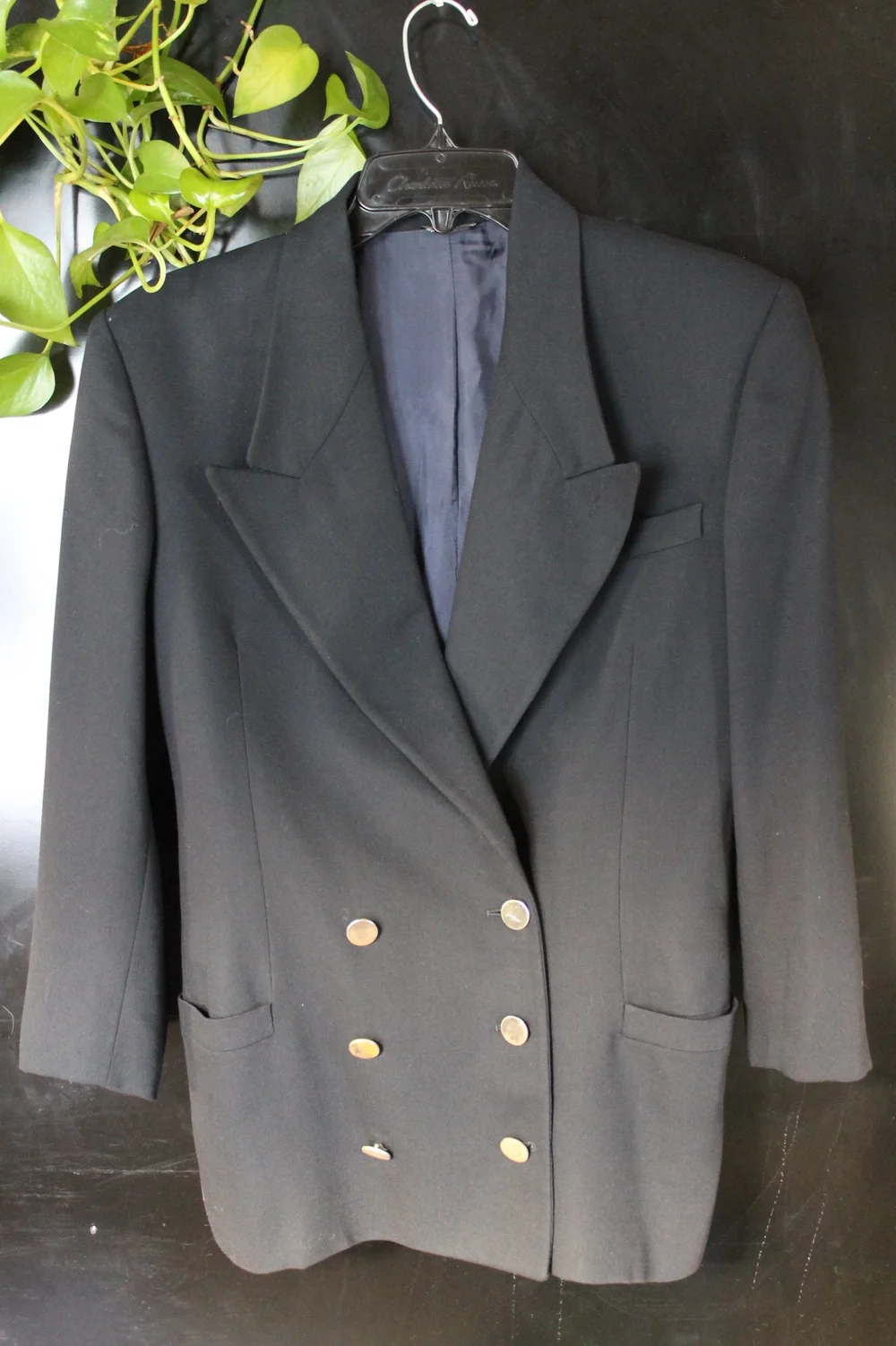Vintage Gianni Versace Navy Blazer — SweetLeaf