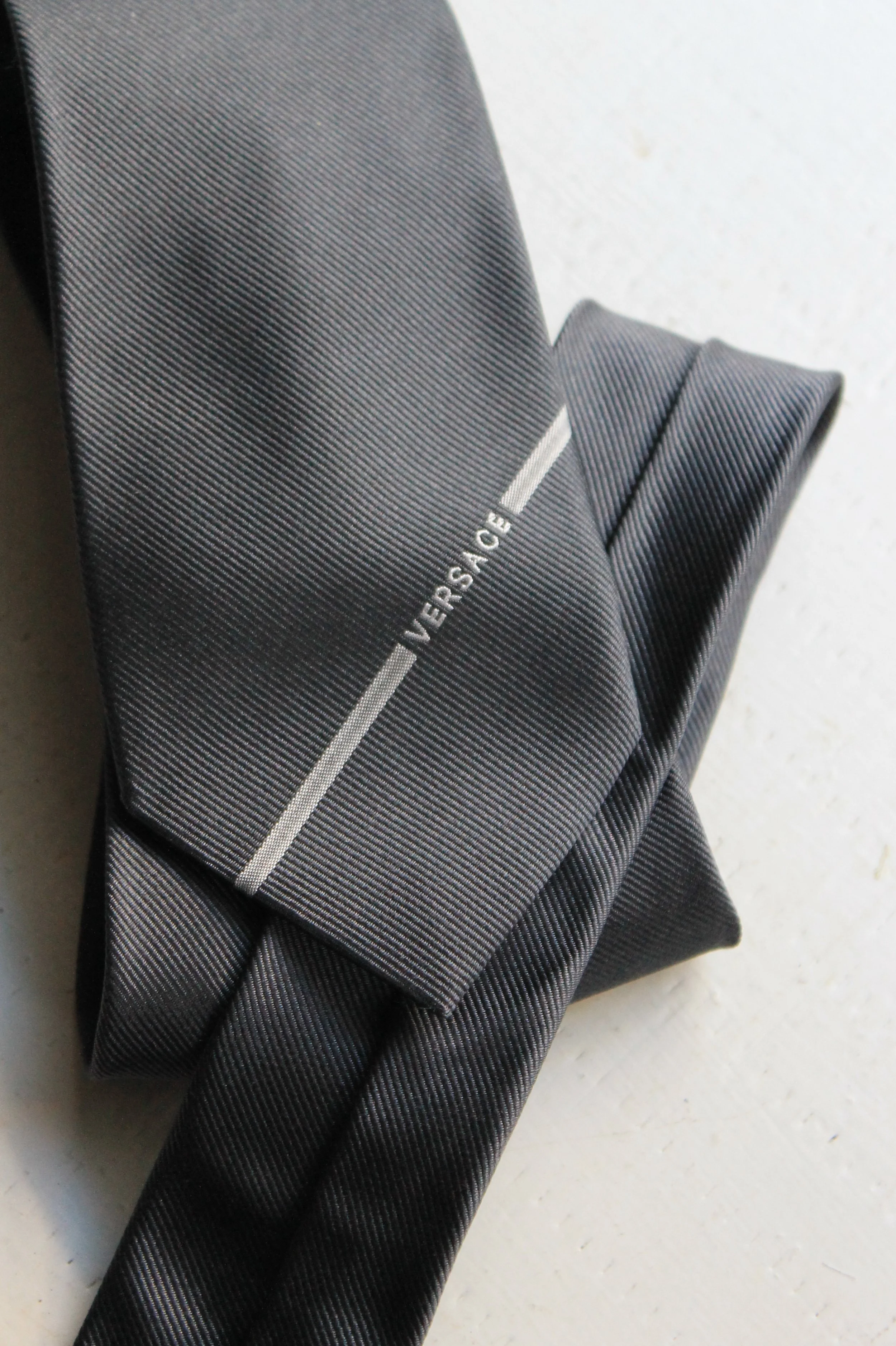 Versace Gray Silk Tie