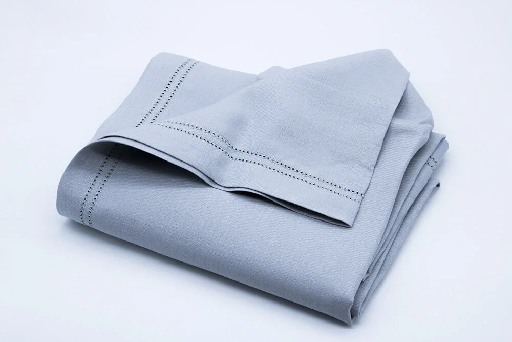 Blue Eggshell Linen Table Runner