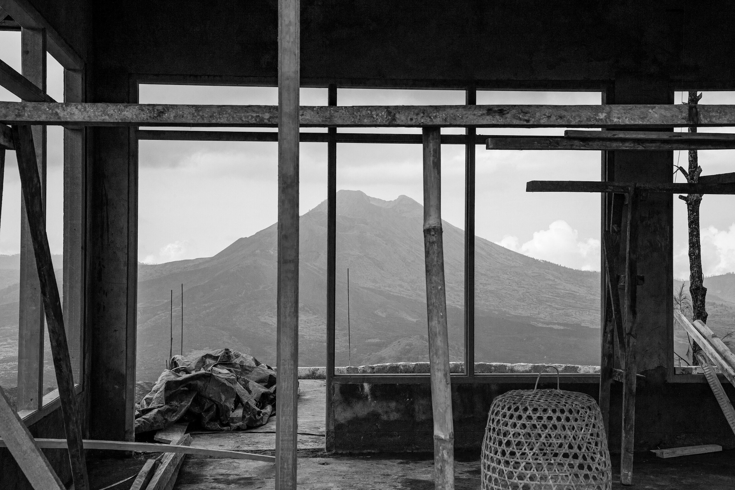  Kintamani, Indonesia  Kintamani through a work site. 