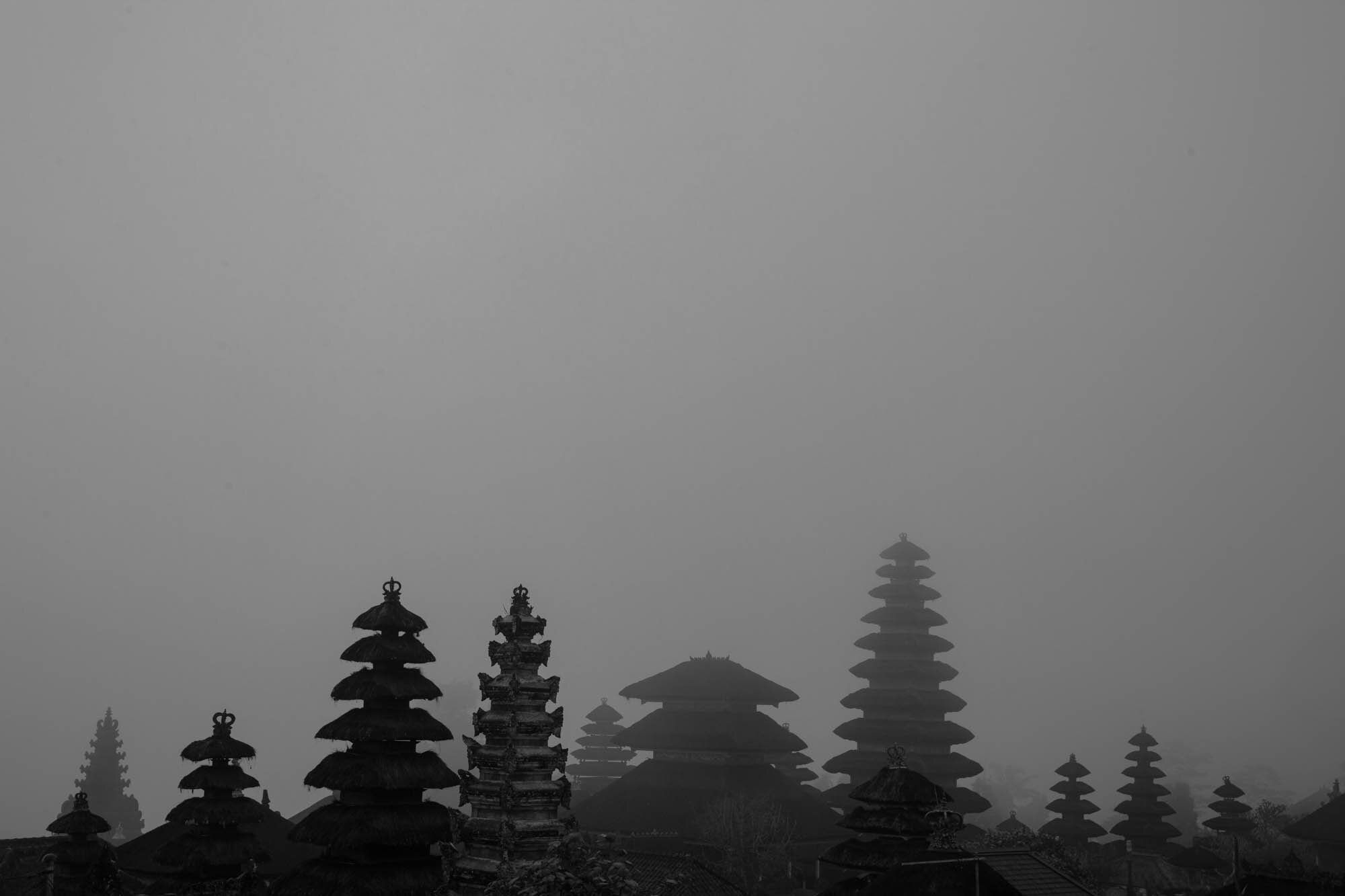  Besakih, Bali  Fog over the mother temple Besakih.    part of Tirta Bali book   