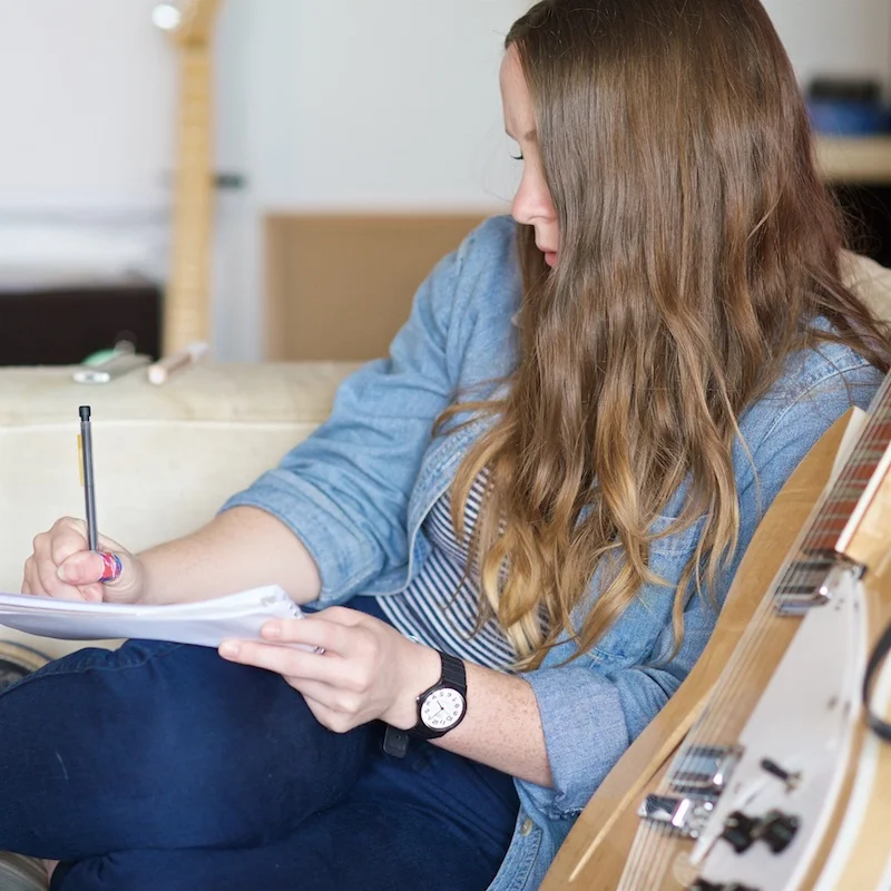 Dollie Barnes in the recording studio