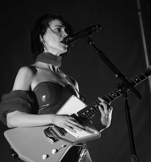 St. Vincent performs during the Day for Night music and art festival in Houston, December 17, 2017. @dayfornightfest @st_vincent .
.
.
.
.
.
#concert #concertphotography #dayfornight #d4n2017 #dayfornight2017 #d750 #festivalphotography #firstthreeson