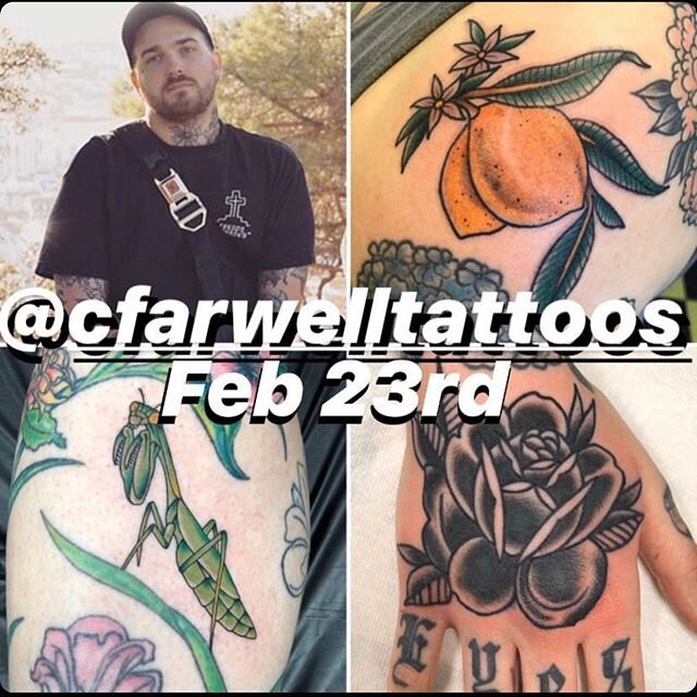 ‼️ GUEST ARTIST ALERT ‼️ @cfarwelltattoos is coming through to HATP again! We&rsquo;re so excited to welcome him back! Hit him up directly for appointments!