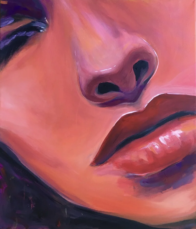 “Read my Lips” Acrylic on canvas 60 x 70 cm // 590,- EUR // 4.400,- DKK ( contact me for purchase )