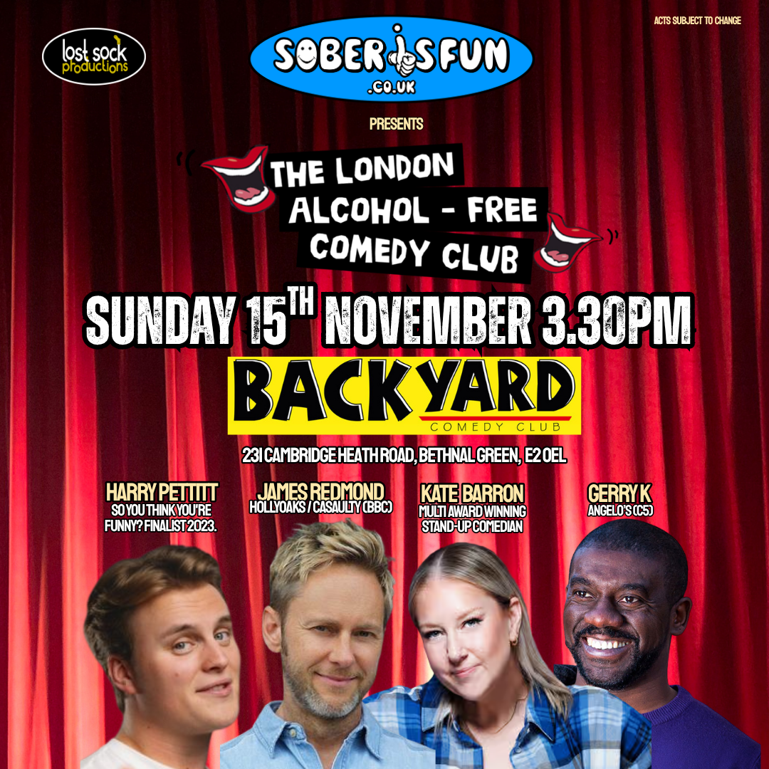 The London Alcohol-Free Comedy Club | Sunday 15th November 