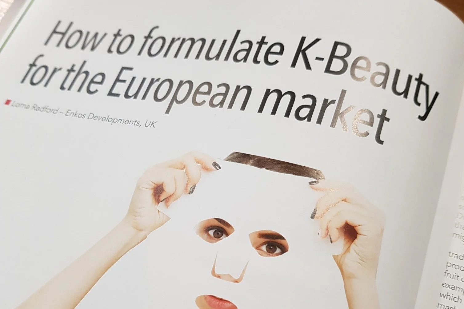 K-Beauty article in Personal Care Magazine