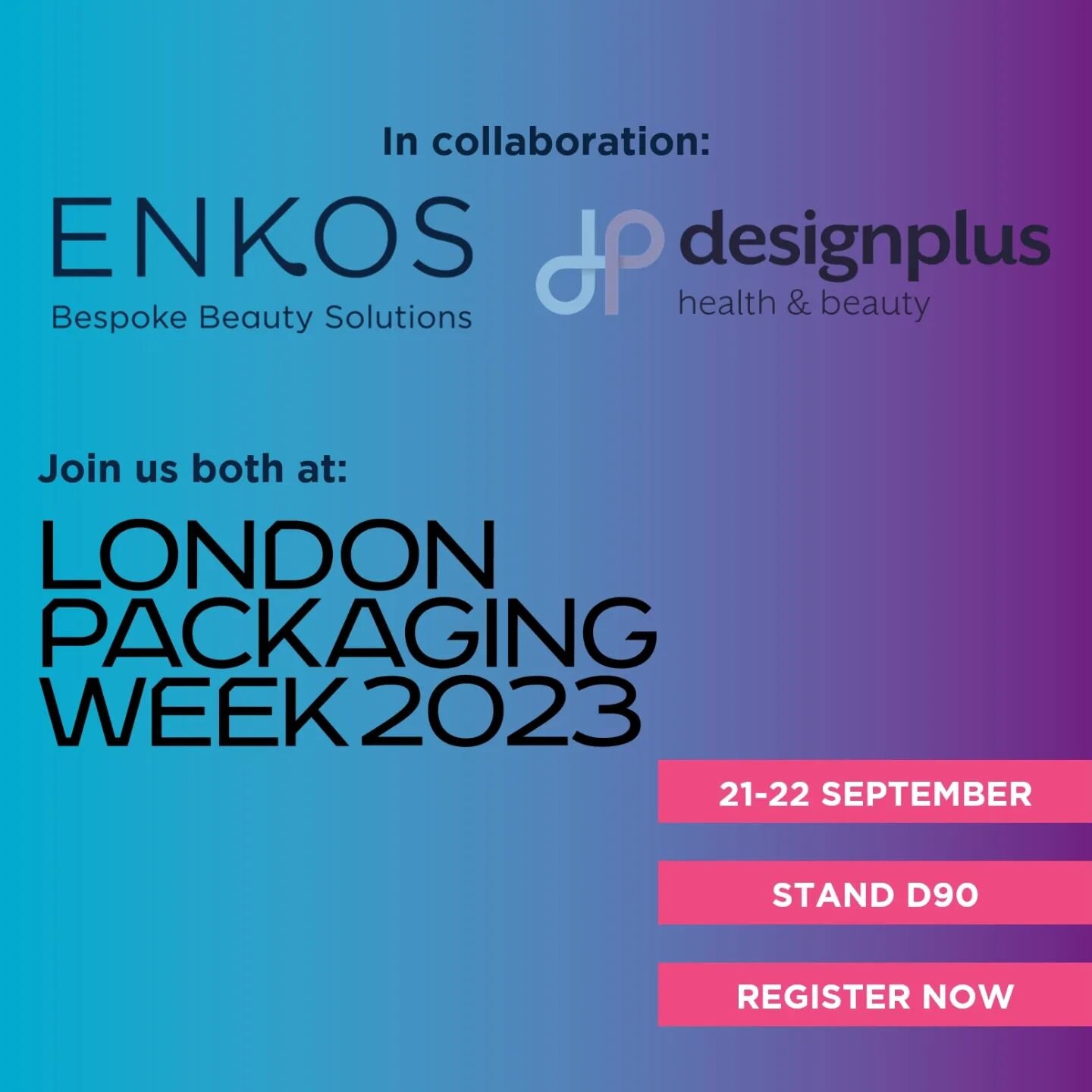 We are coming to London Packaging Week 2023! 🧴

Join us to experience our bespoke beauty solutions, from concept to delivery, in collaboration with Design Plus Health &amp; Beauty Ltd.

Key information:
- Dates: 21st and 22nd September 2023
- Venue:
