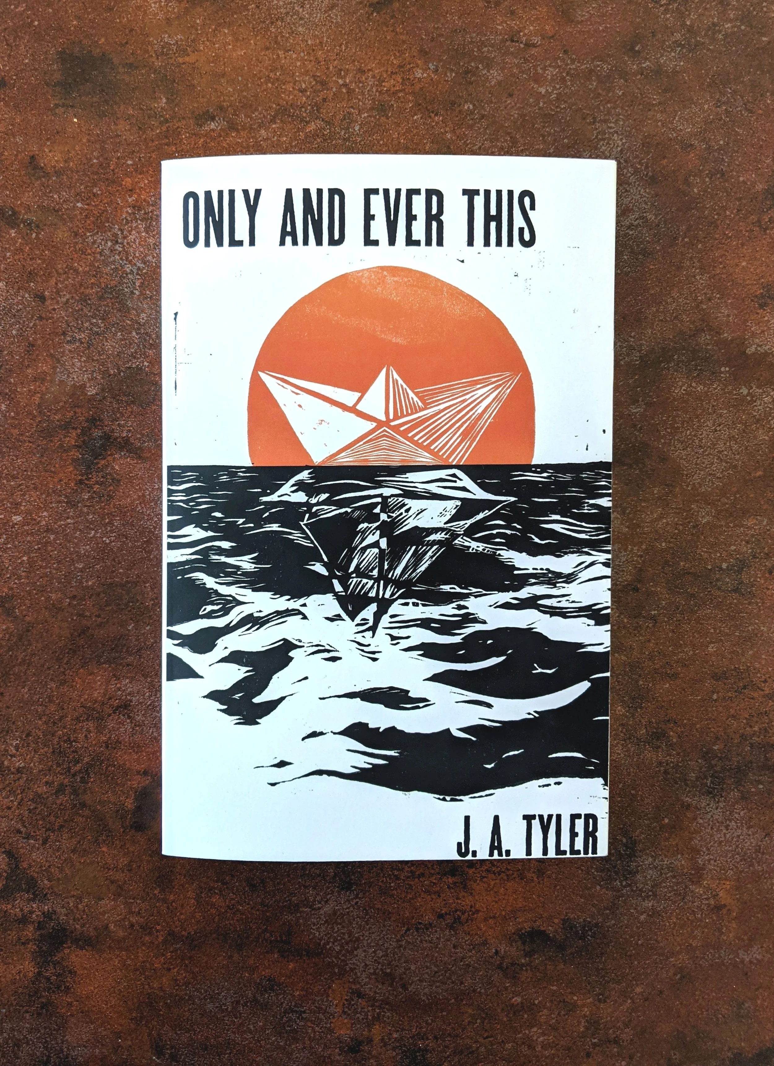 Two colour linocut illustrations for Dzanc Books, an independent non-profit publisher in America, were created for the cover of their book ‘Only And Ever This’ by J. A. Tyler. For this cover, I have tried to capture a child’s longing for a mysteriou