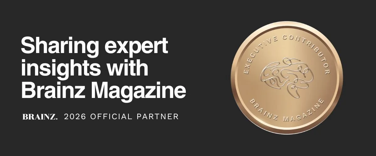 Brainz Magazine 2026 Official Partner and Executive Contributor badge