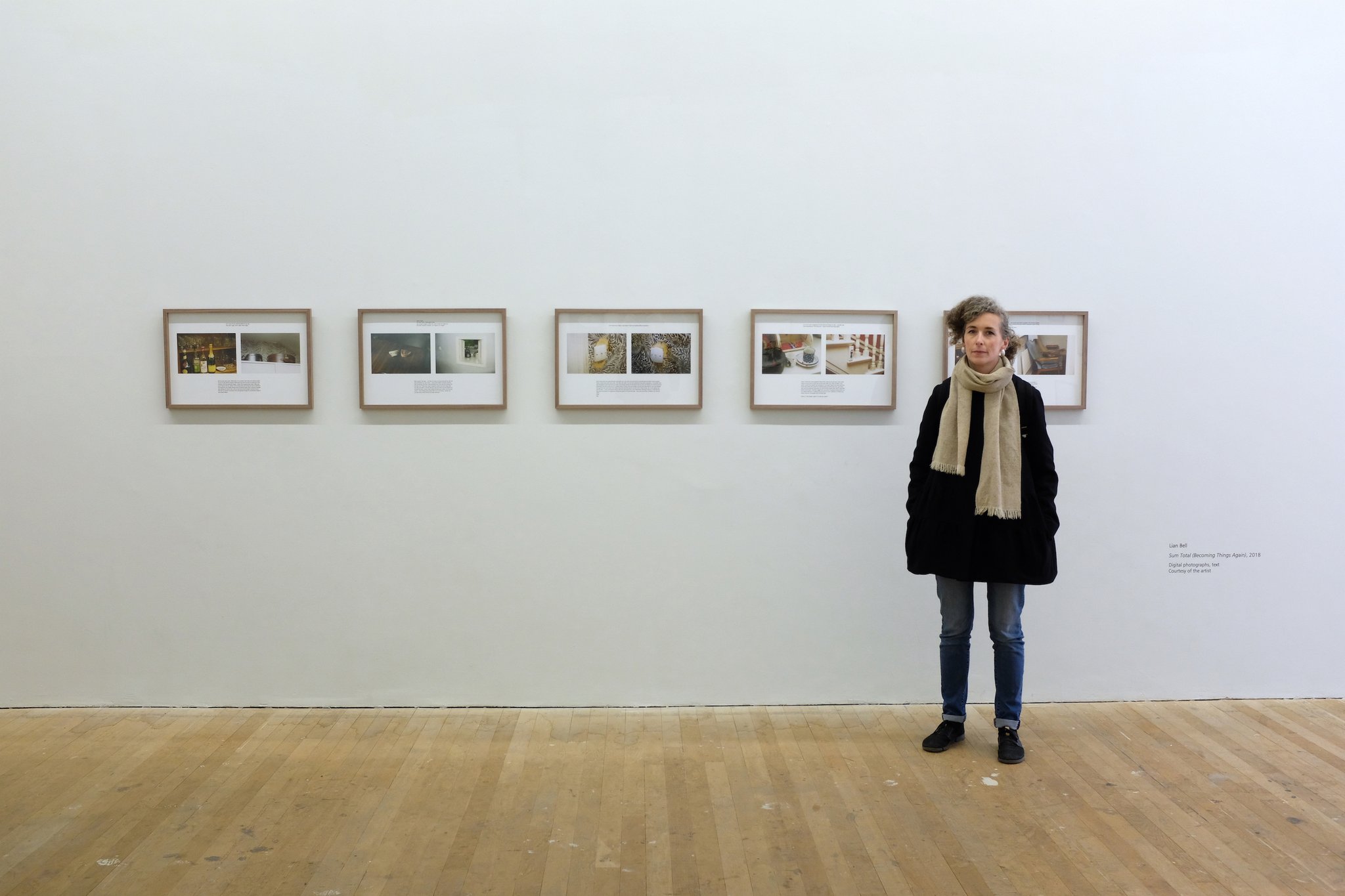 Lian in the Glucksman yesterday, photographed by her proud father.