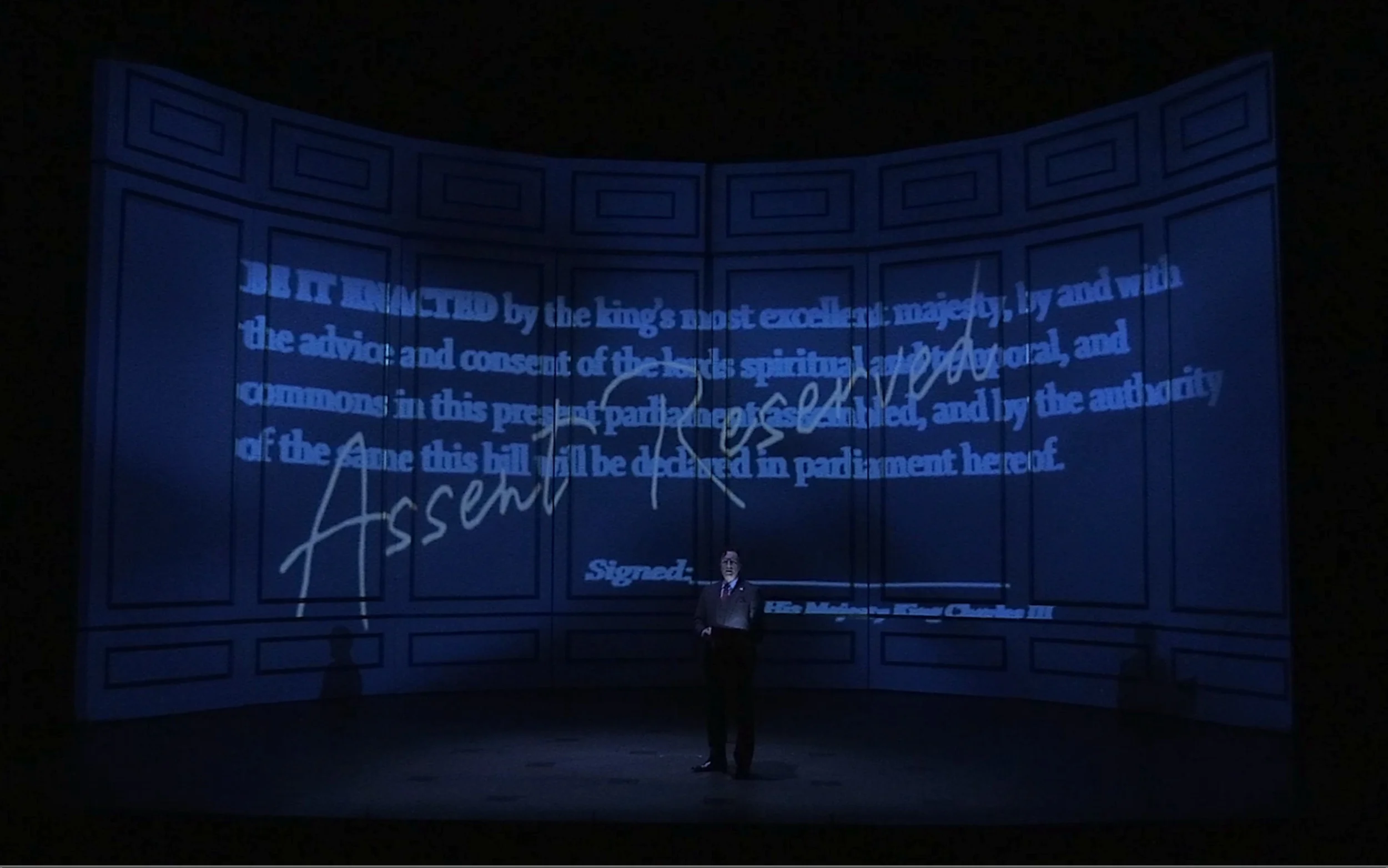 2.1 Charles' refusal to sign the bill dominates the set