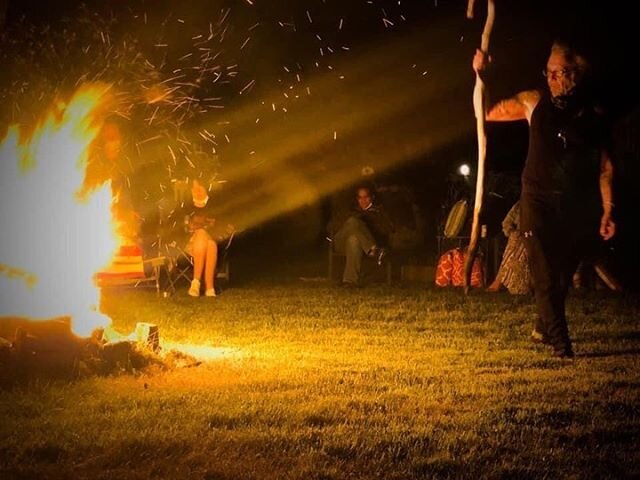 Last night was a perfect night for a fire with @wolfmooneduardo. Fireflies, coyotes howling, bright starry night, fireworks on the horizon and friends, old and new. 🪐 My friend @contradiva took this amazing image of wolf moon. Stay tuned for more fi