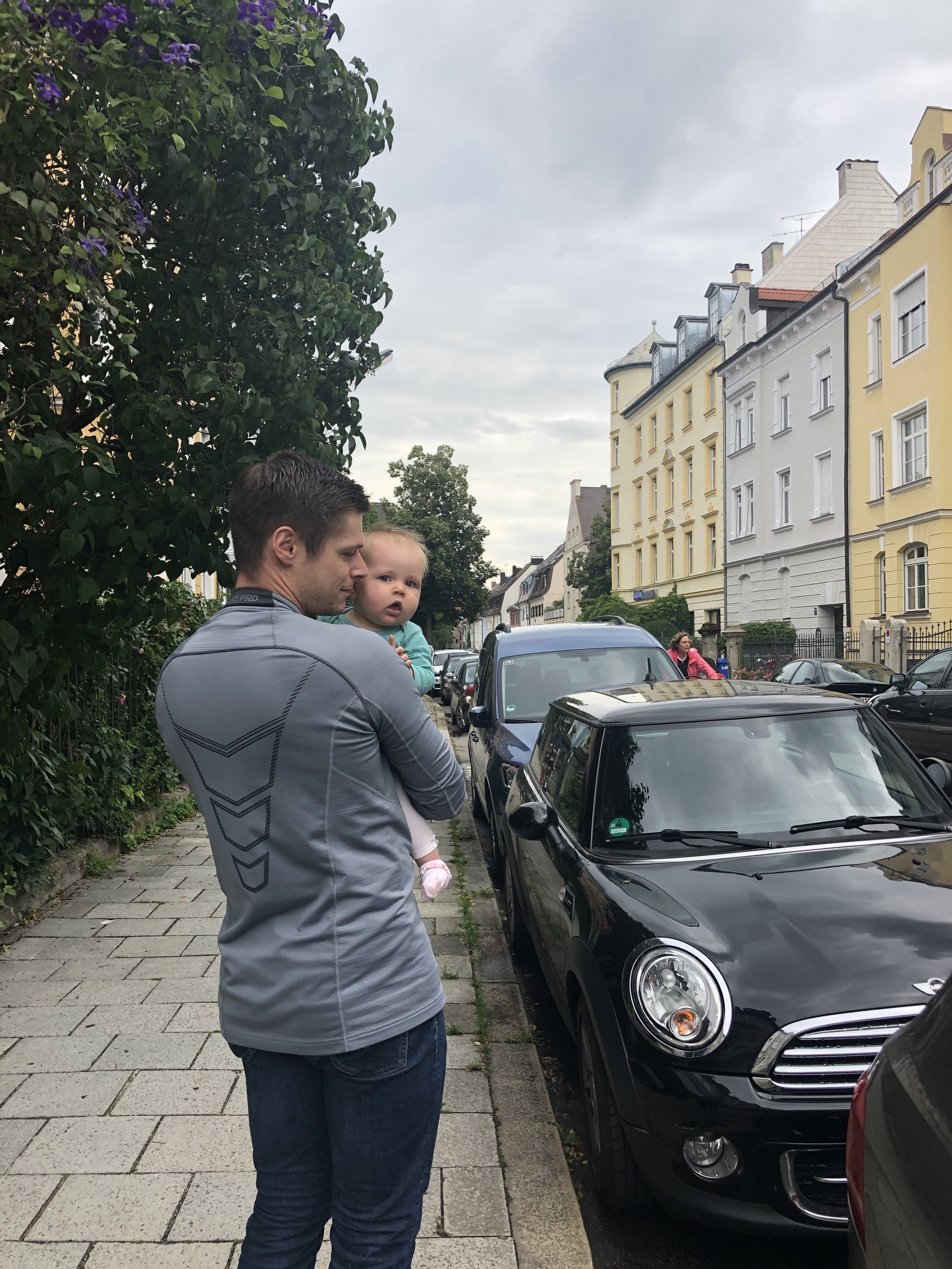 "Papa, can we find a parking spot?"