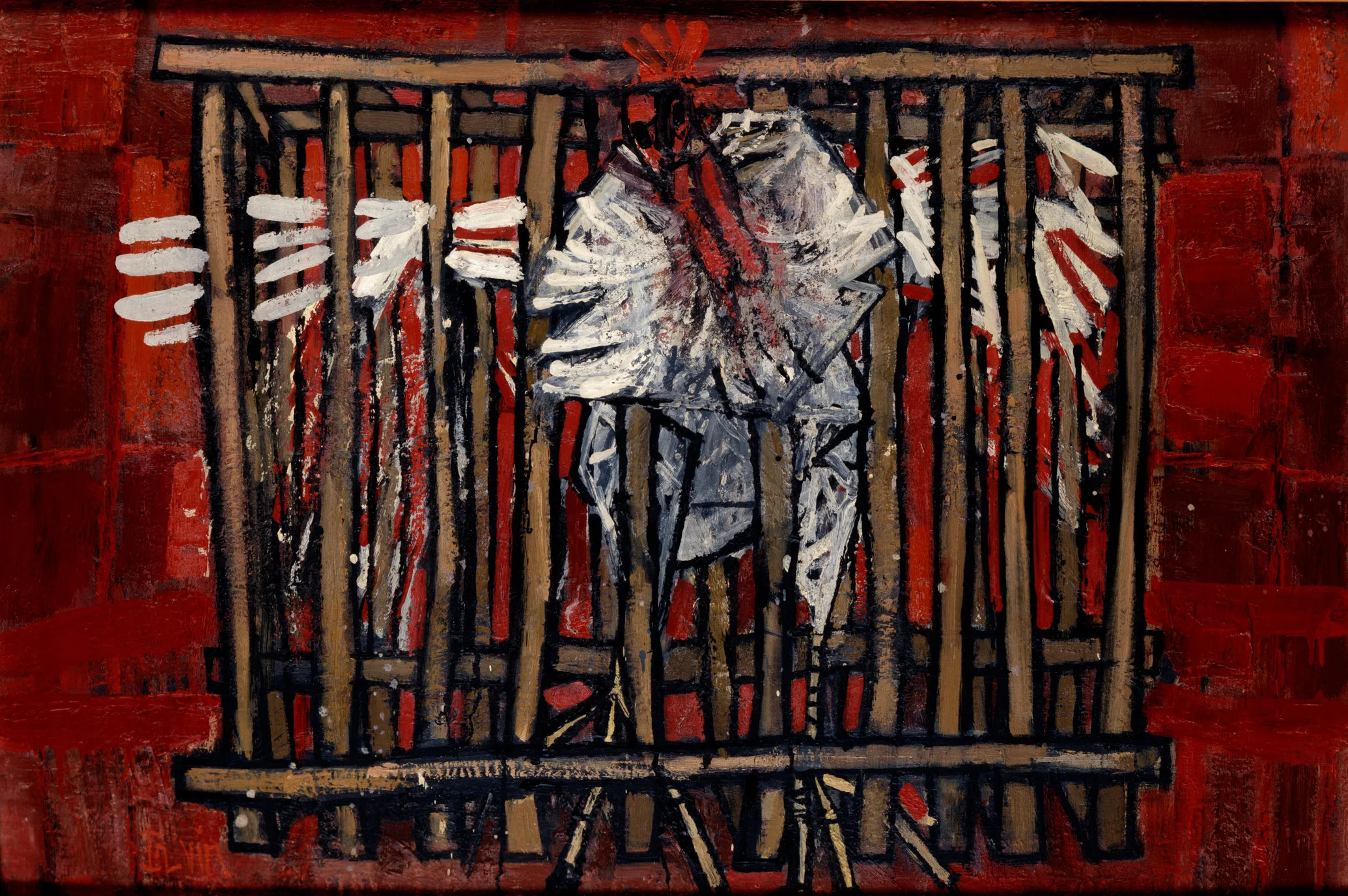 Chicken in a Box - 1952 / 66 x 97 cm / oil on board