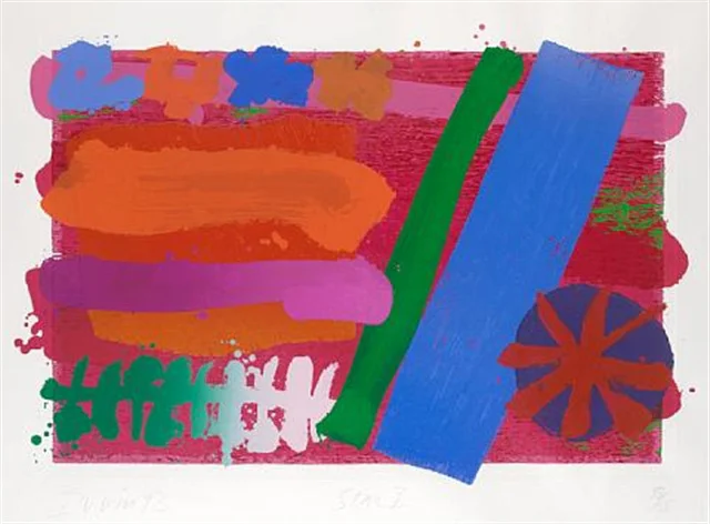 Star I - 1993 / 54 x 80 cm / screenprint with woodblock / Courtesy of Advanced Graphics London