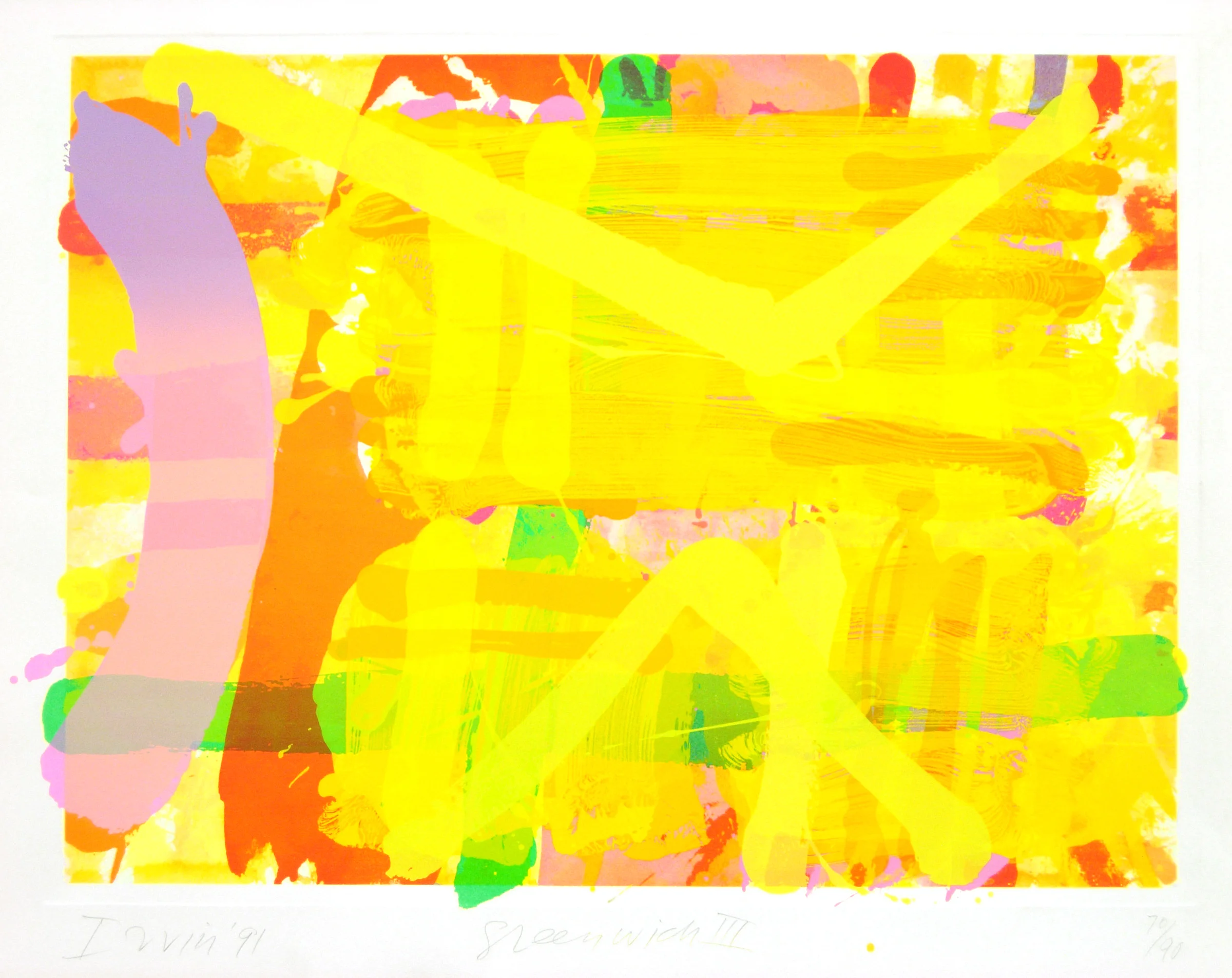 Greenwich III - 1991 / 58 x 77 cm / screenprint / Courtesy of Advanced Graphics London