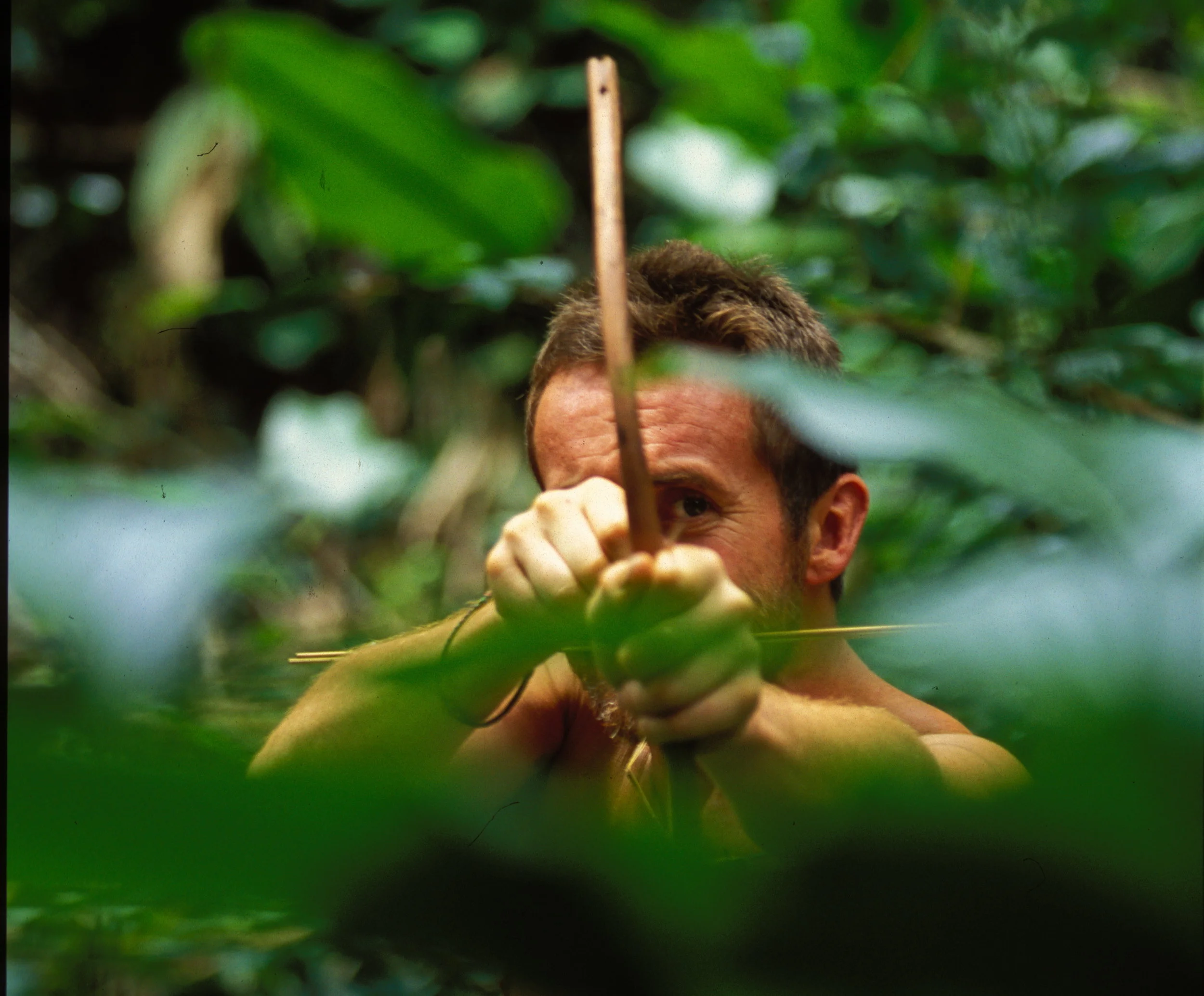 The Babongo bow and arrow may look small but they use this to hunt gorrilas