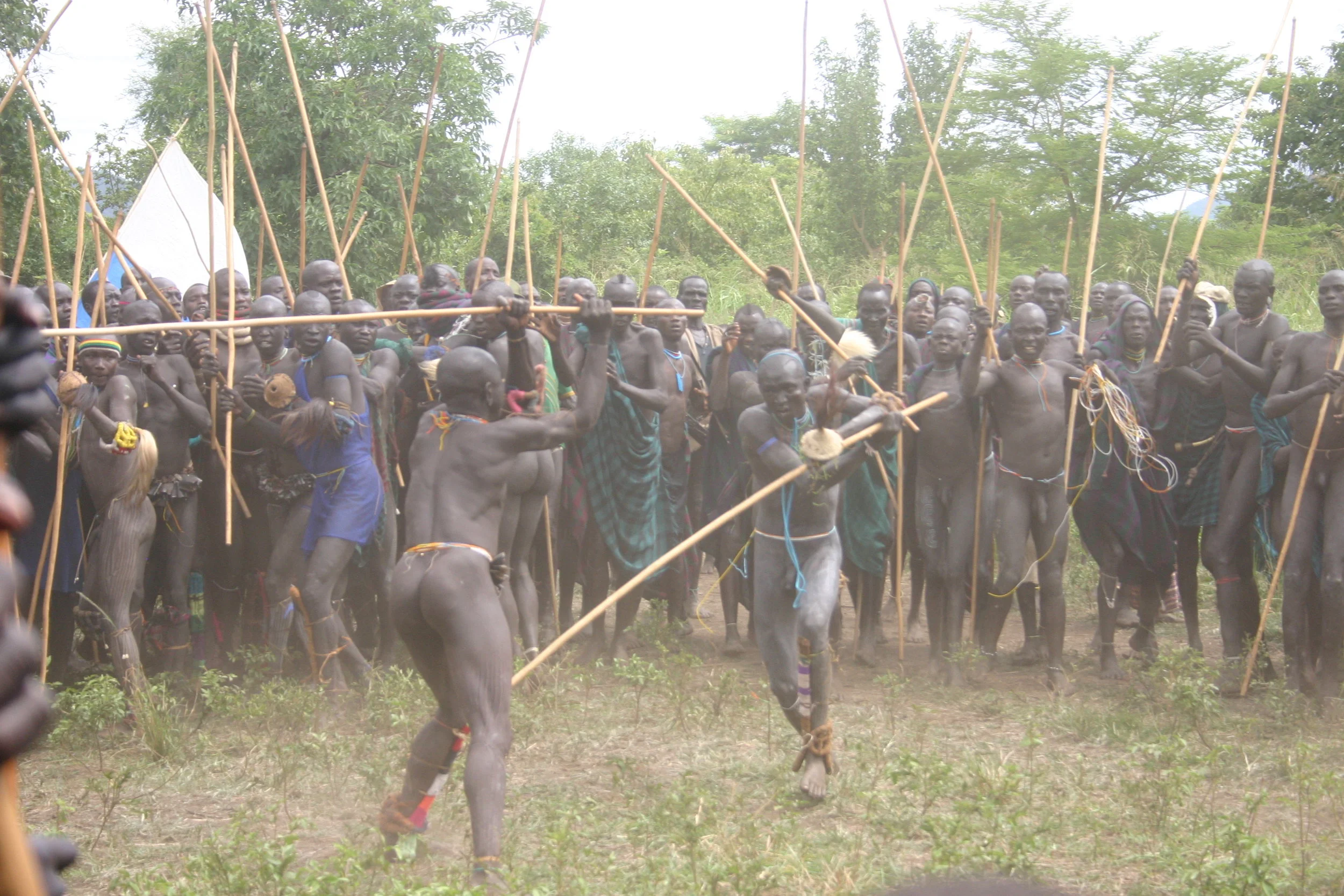  Stick fighting with the Suri was a complex, vicious spectacle 