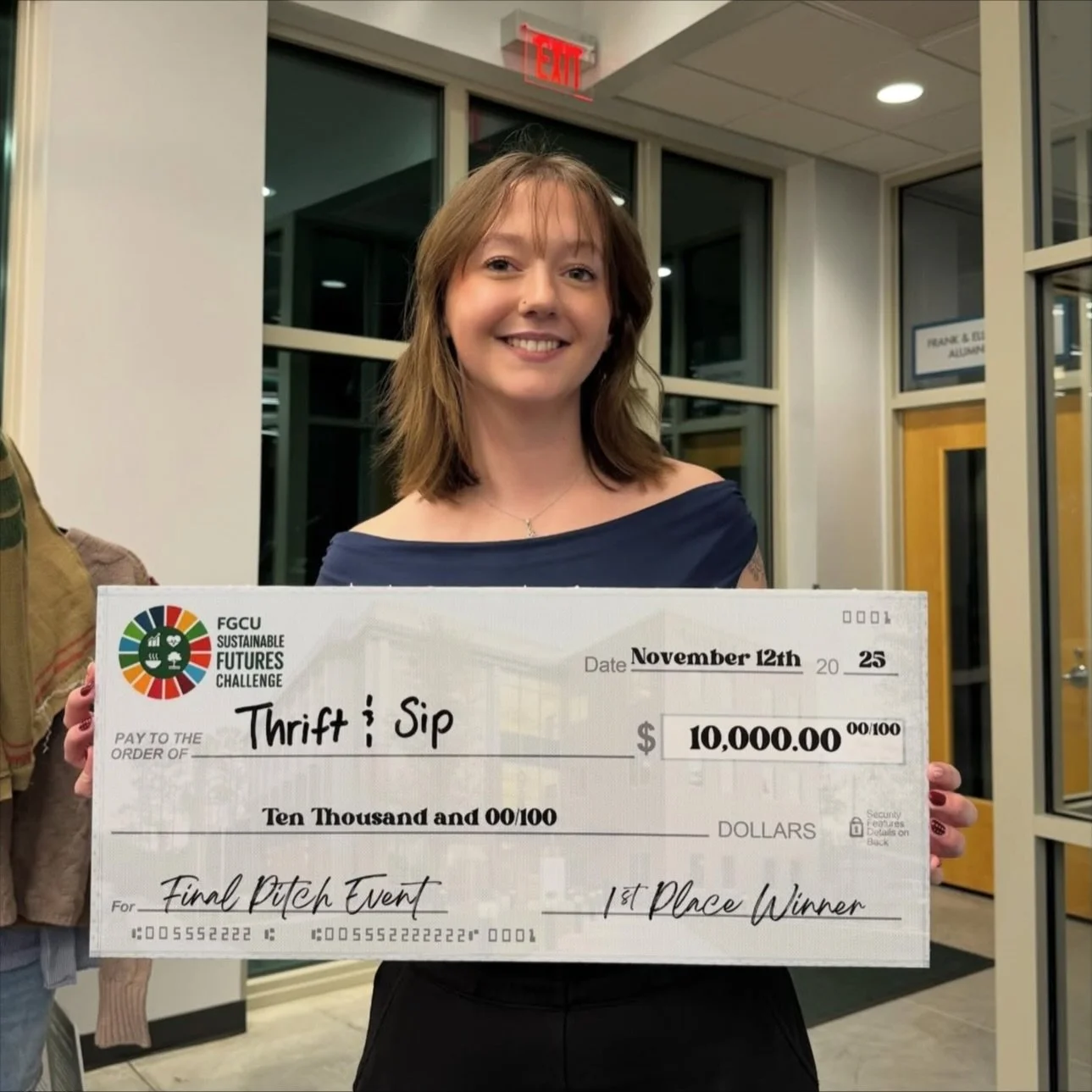 Something exciting is brewing! ☕️

One of our very own baristas, Kalyssa, won first place at FGCU&rsquo;s 2025 Sustainable Futures Challenge! 

Her venture, Thrift and Sip, blends thrift fashion, community, and sustainability to redefine the future o