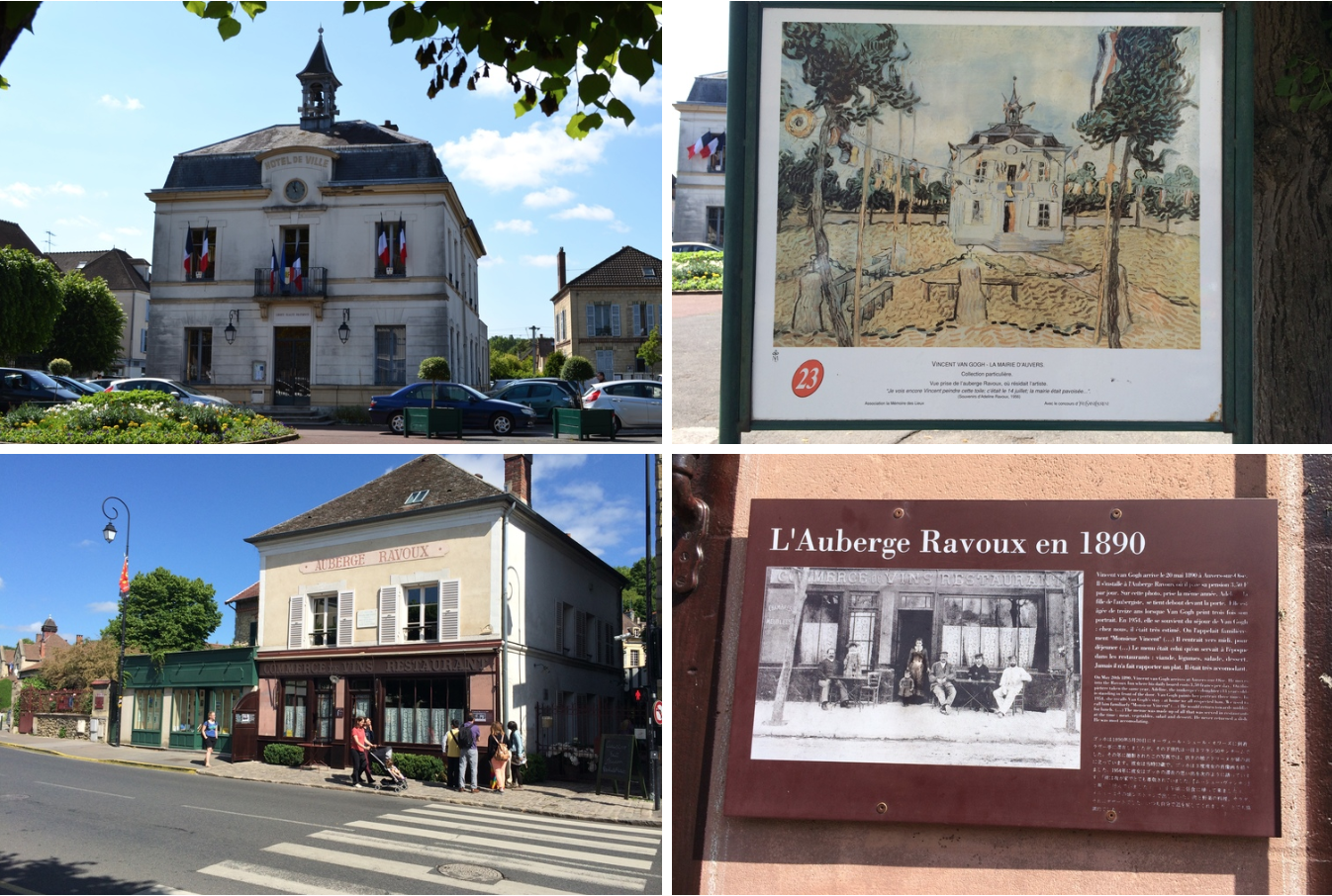 City Hall and l”Auberge Ravoux in Auvers sur Oise