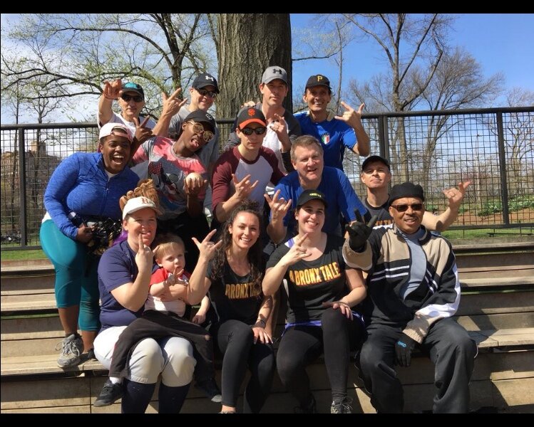 Broadway Softball League with A Bronx Tale company members