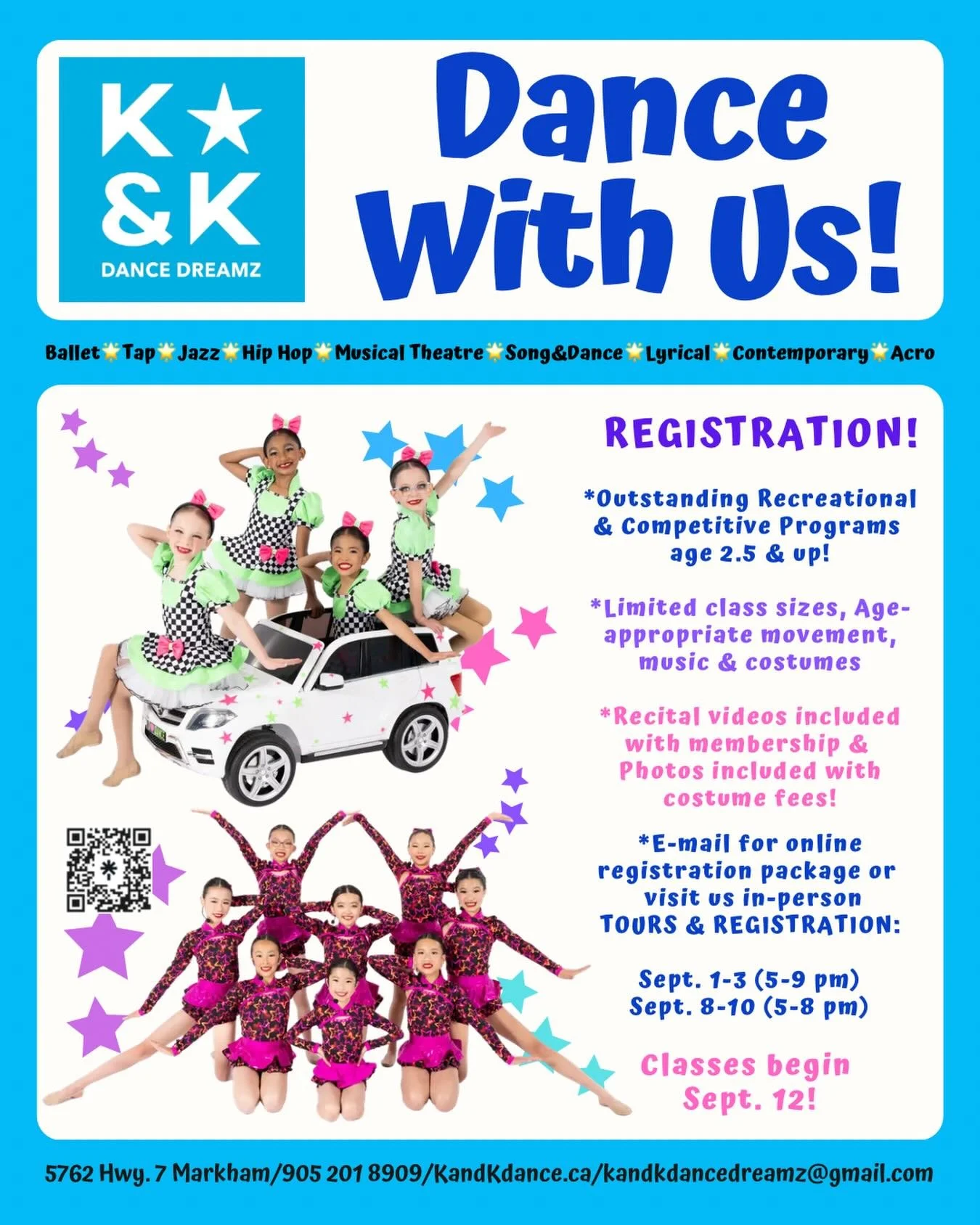 Register Now at K&amp;K Dance Dreamz! 🧑🏻&zwj;🩰🩰🤸&zwj;♀️ Classes for age 2.5 &amp; up!
Click link in bio to submit inquiry, view class schedule, or register online anytime - let us help you select the perfect classes for your dancer!  Or visit us