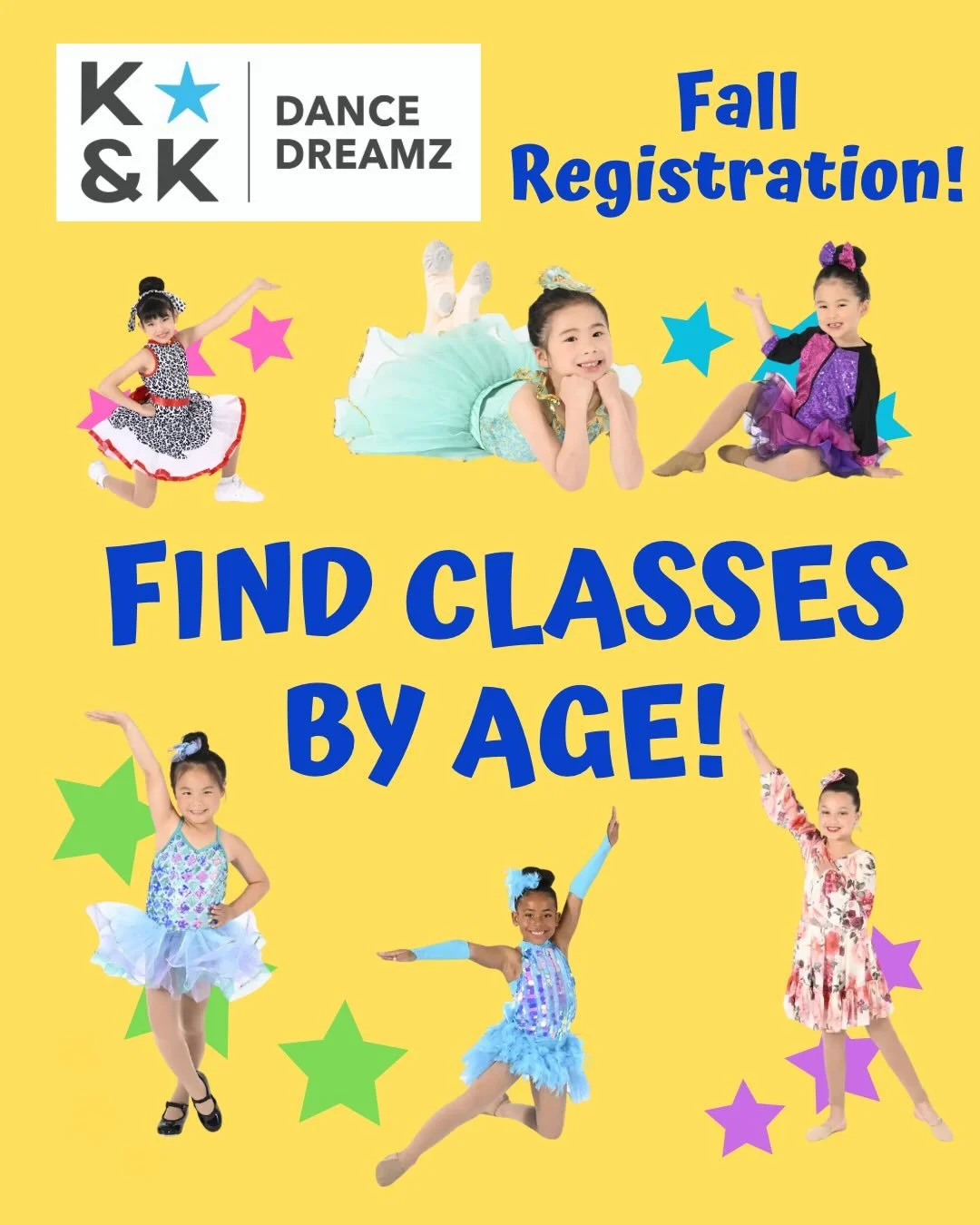 Register Now at K&amp;K Dance Dreamz!  Classes begin Sept. 12!

Click link in bio to submit inquiry, view class schedule, or register online anytime - let us help you select the perfect classes for your dancer!  Or visit us in-person on our upcoming 