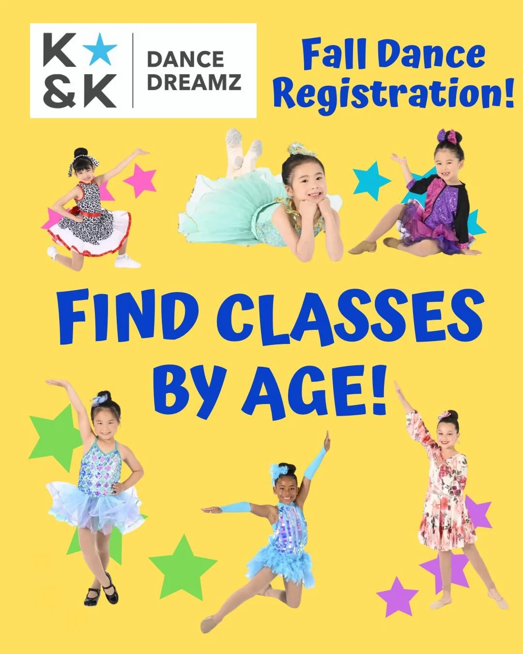 Register Now at K&amp;K Dance Dreamz!  Classes begin Sept. 12!

Click link in bio to submit inquiry, view class schedule, or register online anytime - let us help you select the perfect classes for your dancer!  Or visit us in-person on our upcoming 