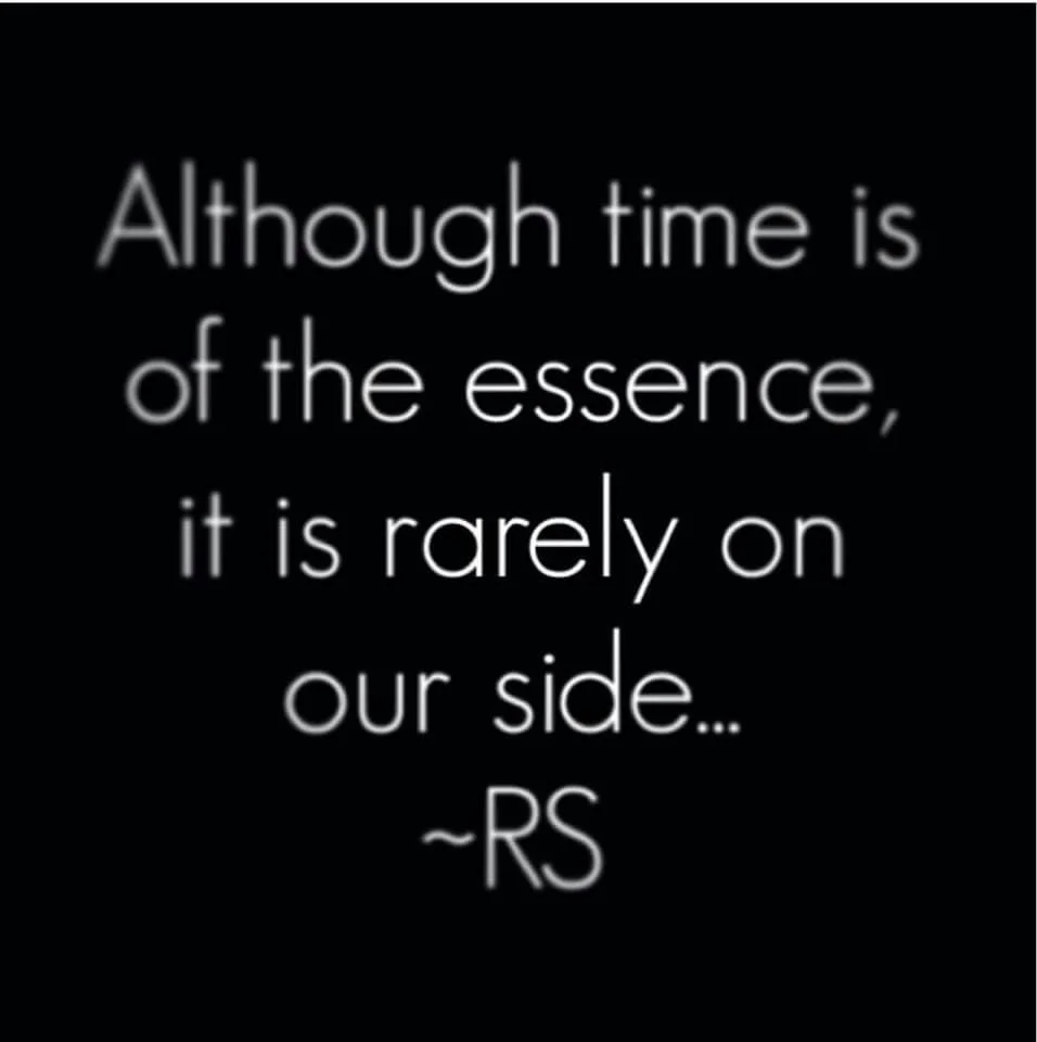 Today is of the Essence!