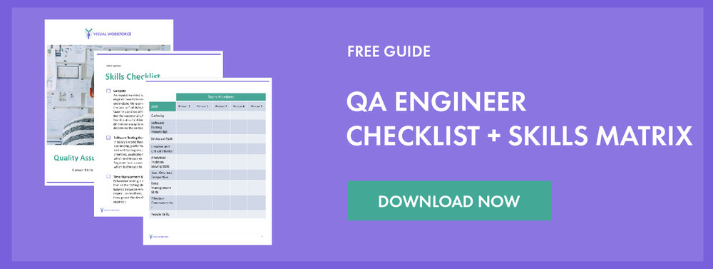 IT career skills list - QA