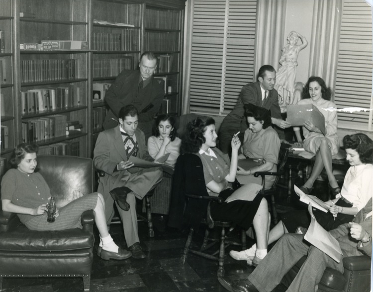 Relaxing in Jewish Community Center Library