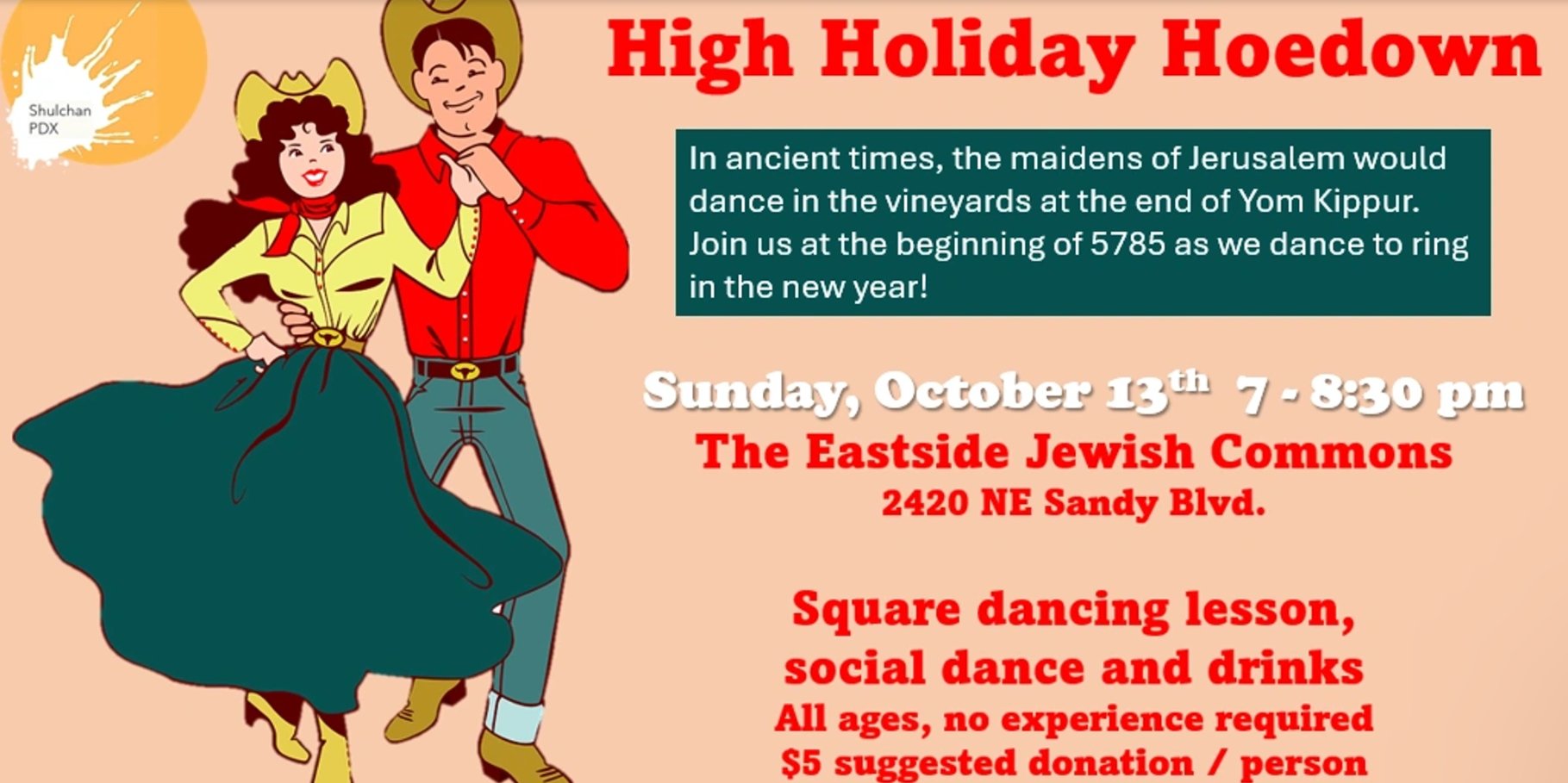 Shulchan PDX Presents: High Holiday Hoedown