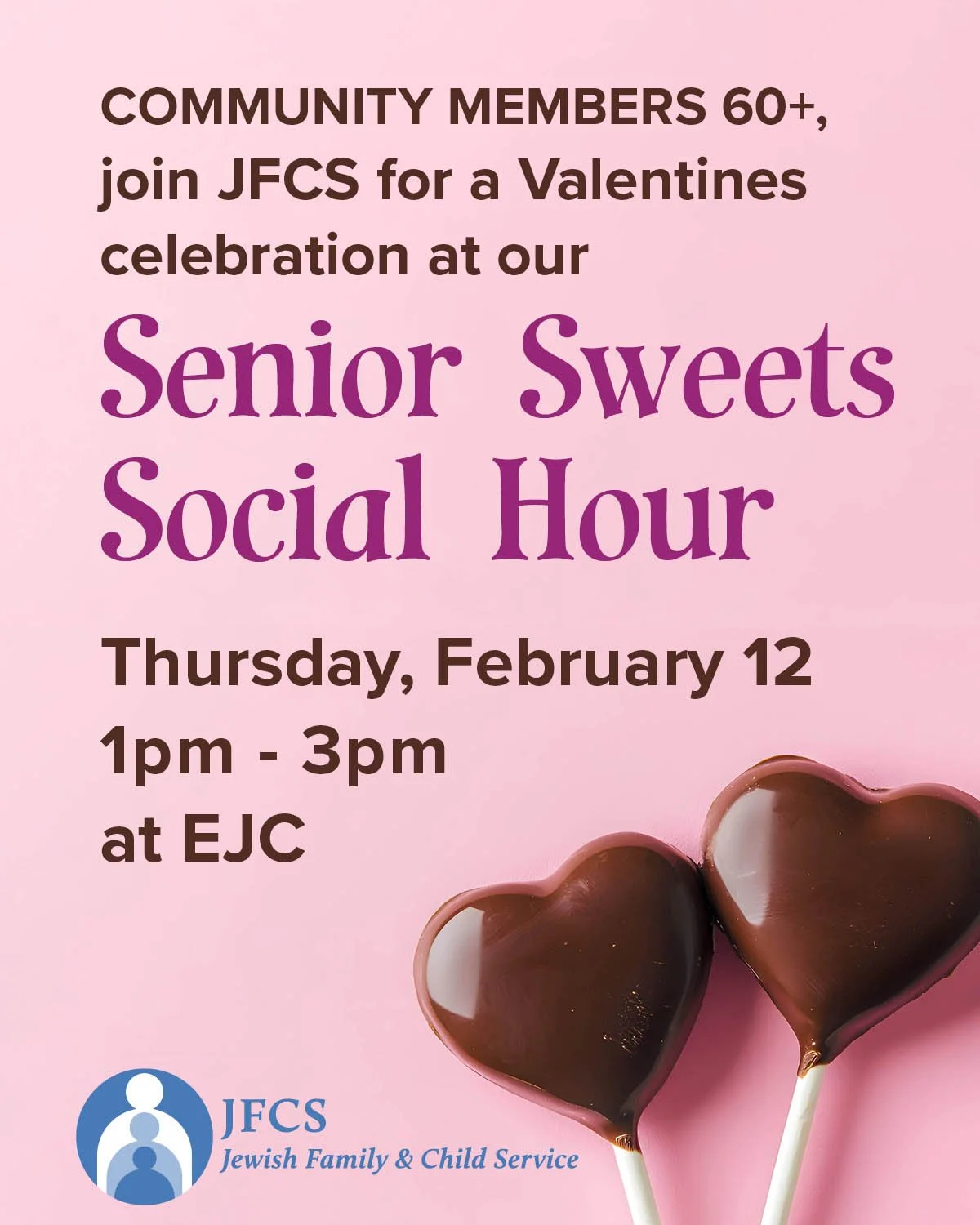 JFCS presents Senior Sweets Social Hour An afternoon of Chocolate and Community