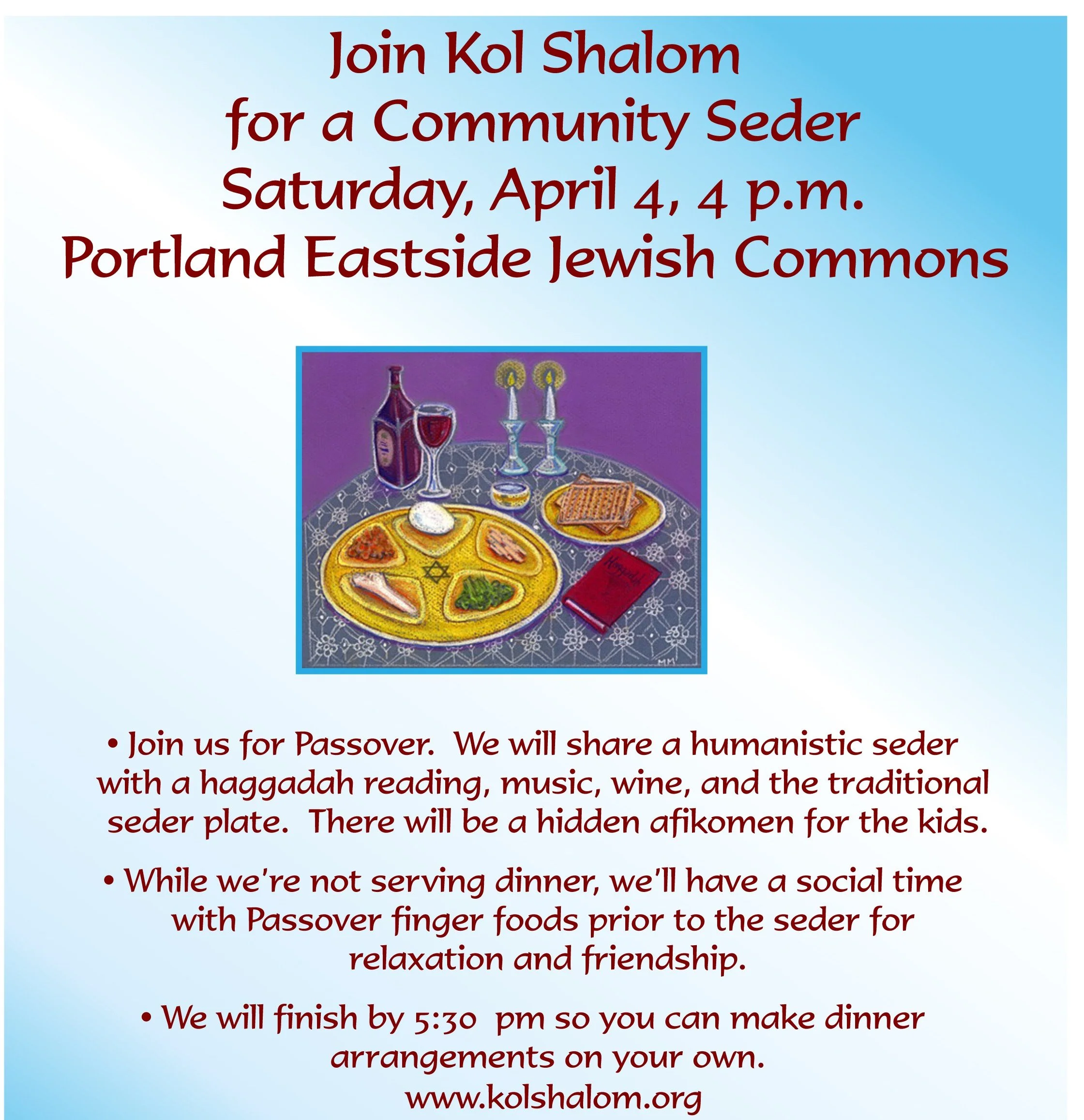 Kol Shalom Community Seder