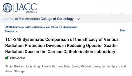JACC study results: Rampart provides the greatest dose reduction when compared to other radiation solutions.