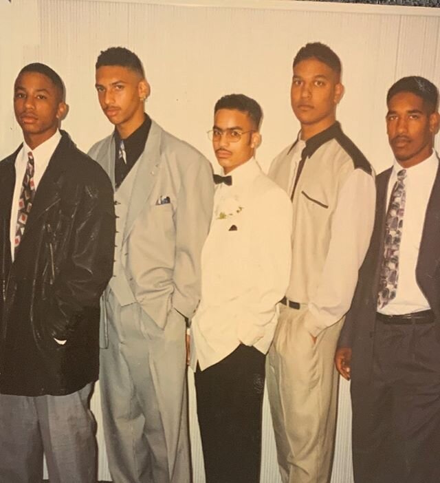Throwback Thursday on a Monday lol.  Thanks for sending this my way @ianv_the_eyebrow_king . 96 senior homecoming. RIP Dell D. Jackson and  Bill Deruso.  Happy Monday Morning....now back to work ☺️