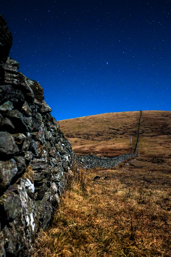 Mourne Wall leading to Star Light, Mourne Mountains, Astrophotography.jpg