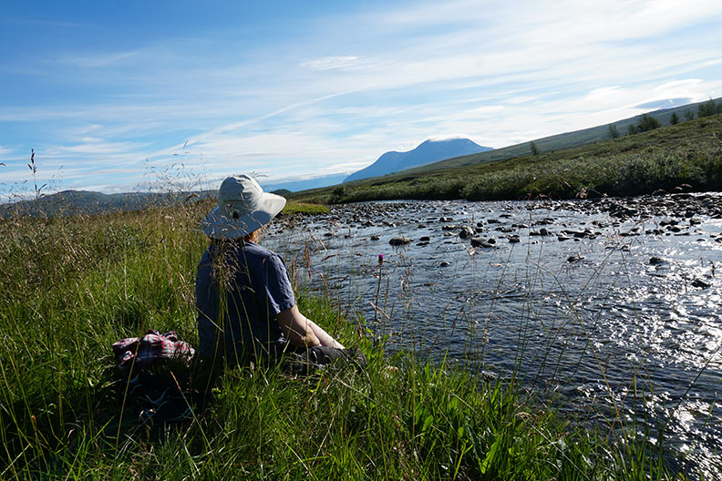 Yes my wife Kristina who happens to be Swedish, bathed in this arctic stream. “Refreshing” she said.
