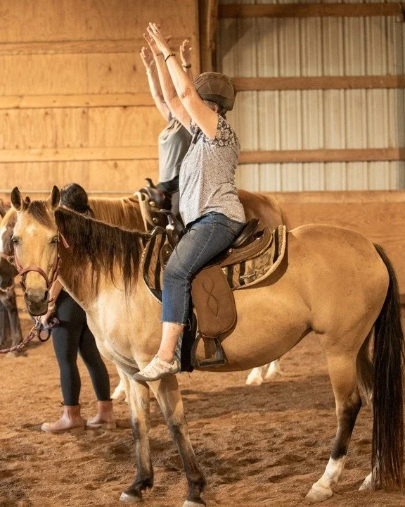 Trade your yoga mat for a horse's back. 🐎 This isn't your average yoga class. Join us for a unique experience where you'll find balance and peace, all while surrounded by the gentle presence of horses.

#thehayloftmn #stpaul #exploremn #mnfall
