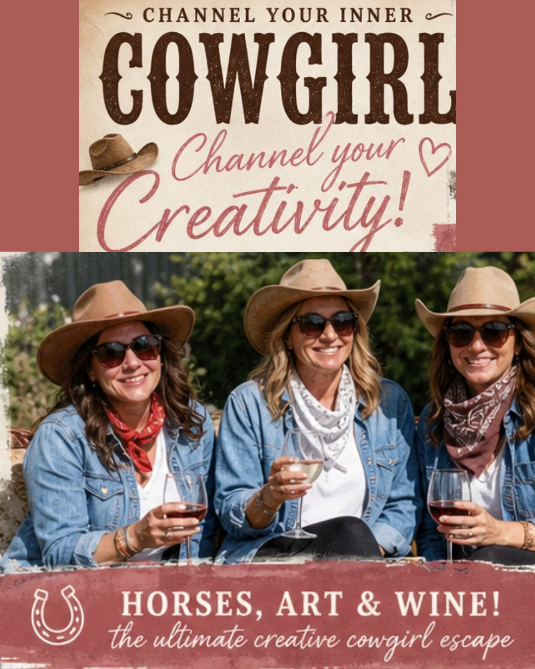 Find your flow state. 🐴✨ Paintbrush in one hand, wine glass in the other, and a view that stretches for miles. Our Boots &amp; Brushes retreat is officially open for booking. Spaces are strictly limited to keep the experience intimate. Snag your spo