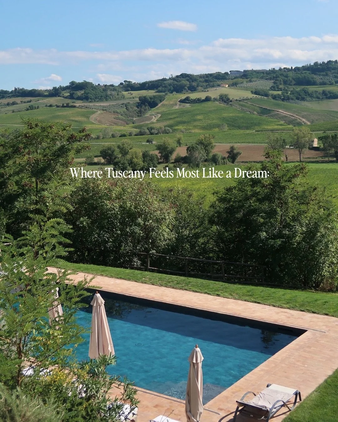 save this for your next Italy trip ✨ 🇮🇹
Montepulciano isn&rsquo;t just my favorite town in Tuscany - it&rsquo;s where Italy feels most like a dream.

The full story and every spot I love (from the perfect cappuccino to sunset wine views you see her