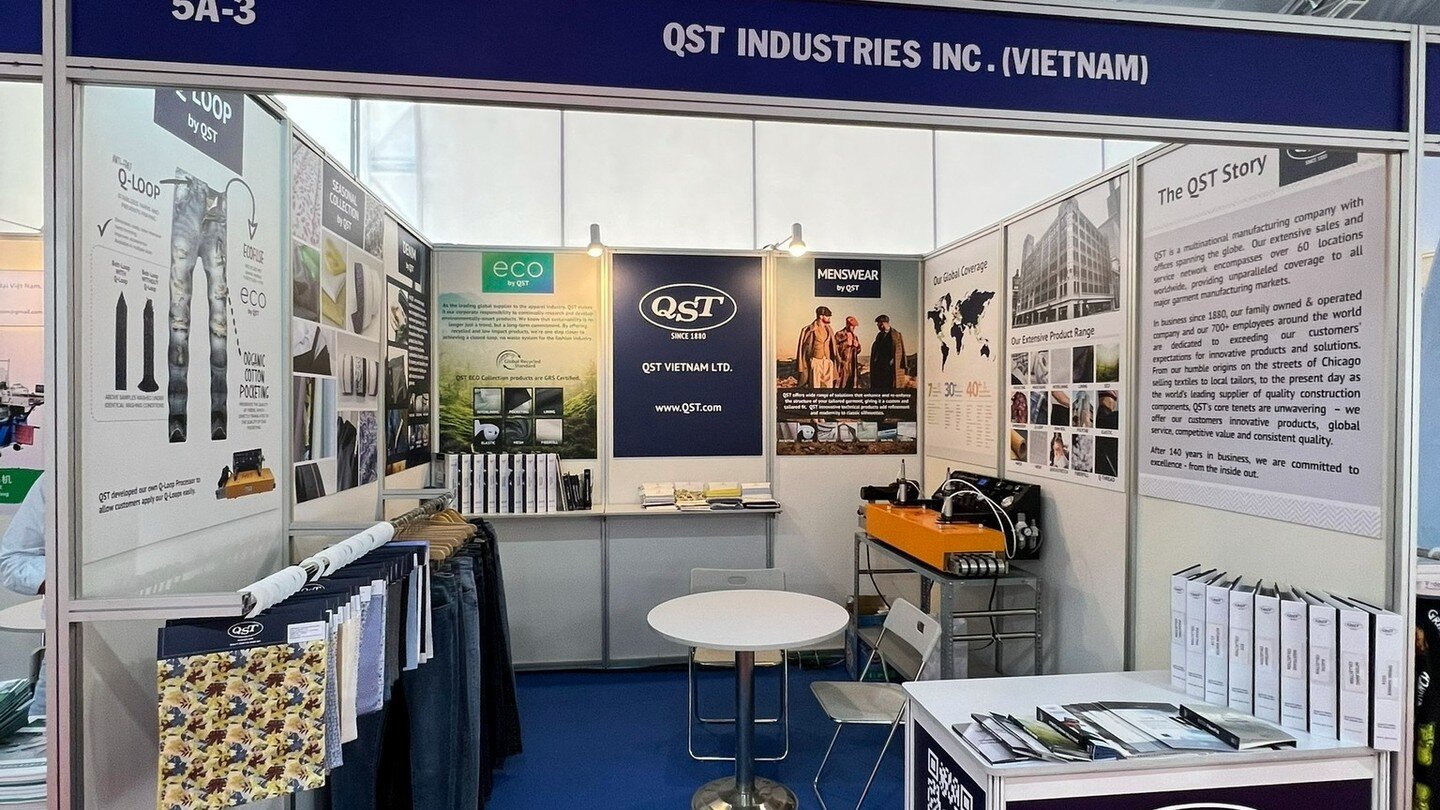 April 2023, SaigonTex, Ho Chi Minh City &ndash; We would like to thank everyone who came to visit us at our stand, and the SaigonTex organizers for putting together such terrific show. 
@saigontex #QST #textiles #pocketing #lining #interlining #waist