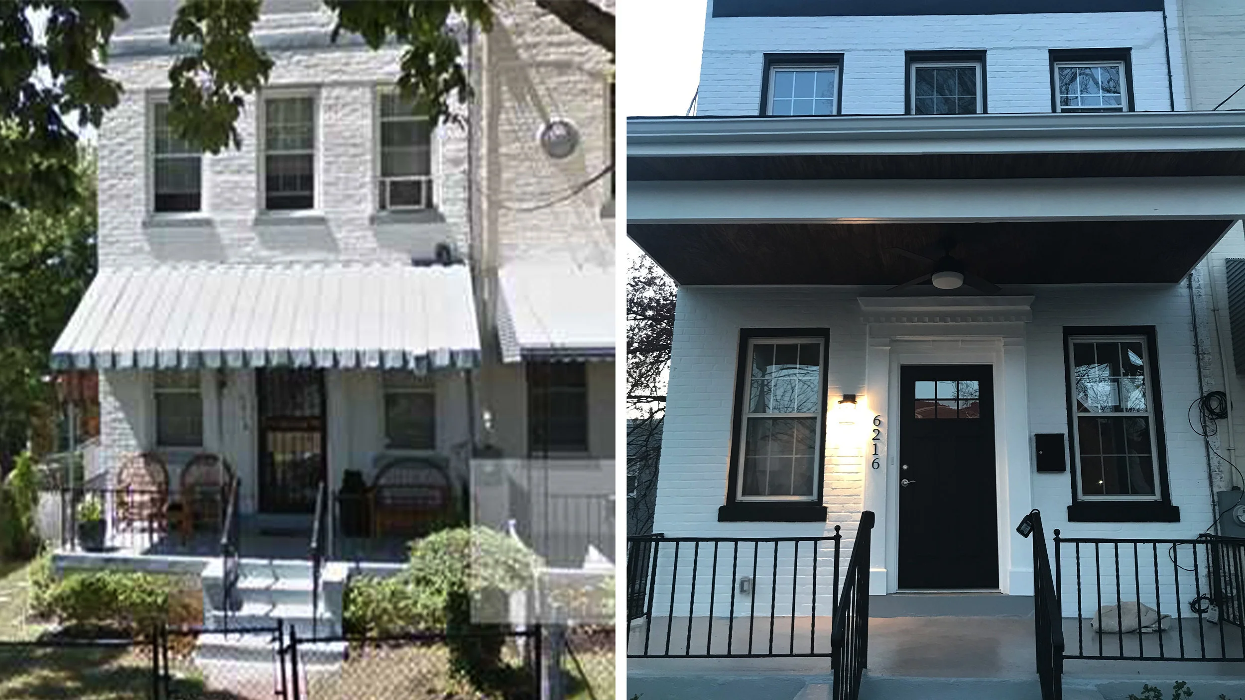 Exterior remodel before and after