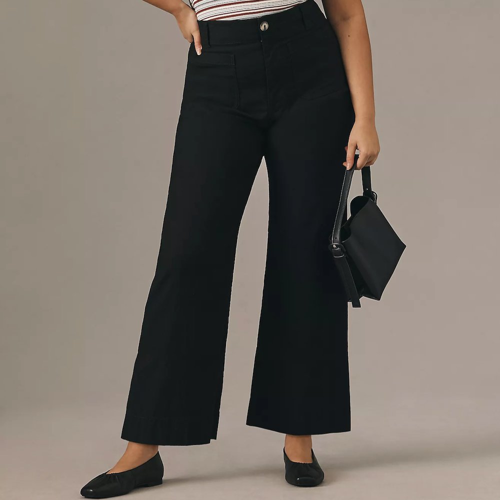 The Colette Cropped Wide-Leg Pants by Maeve  Wide leg pants, Casual  dresses for women, Cropped wide leg pants