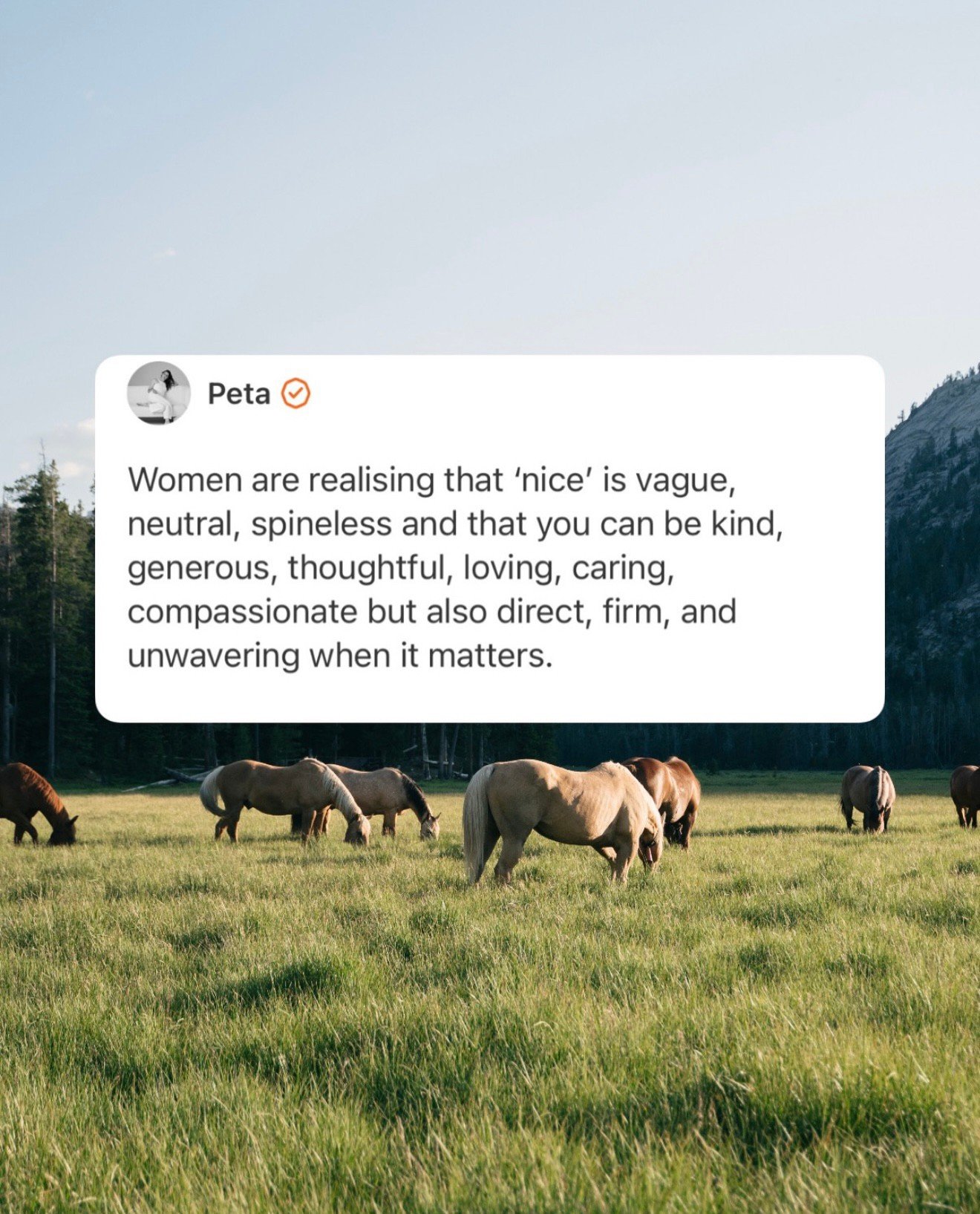 In so many ways, nice is actually the diametric opposite of kind. 

#LetsTalkCandidly
Via @petajean_