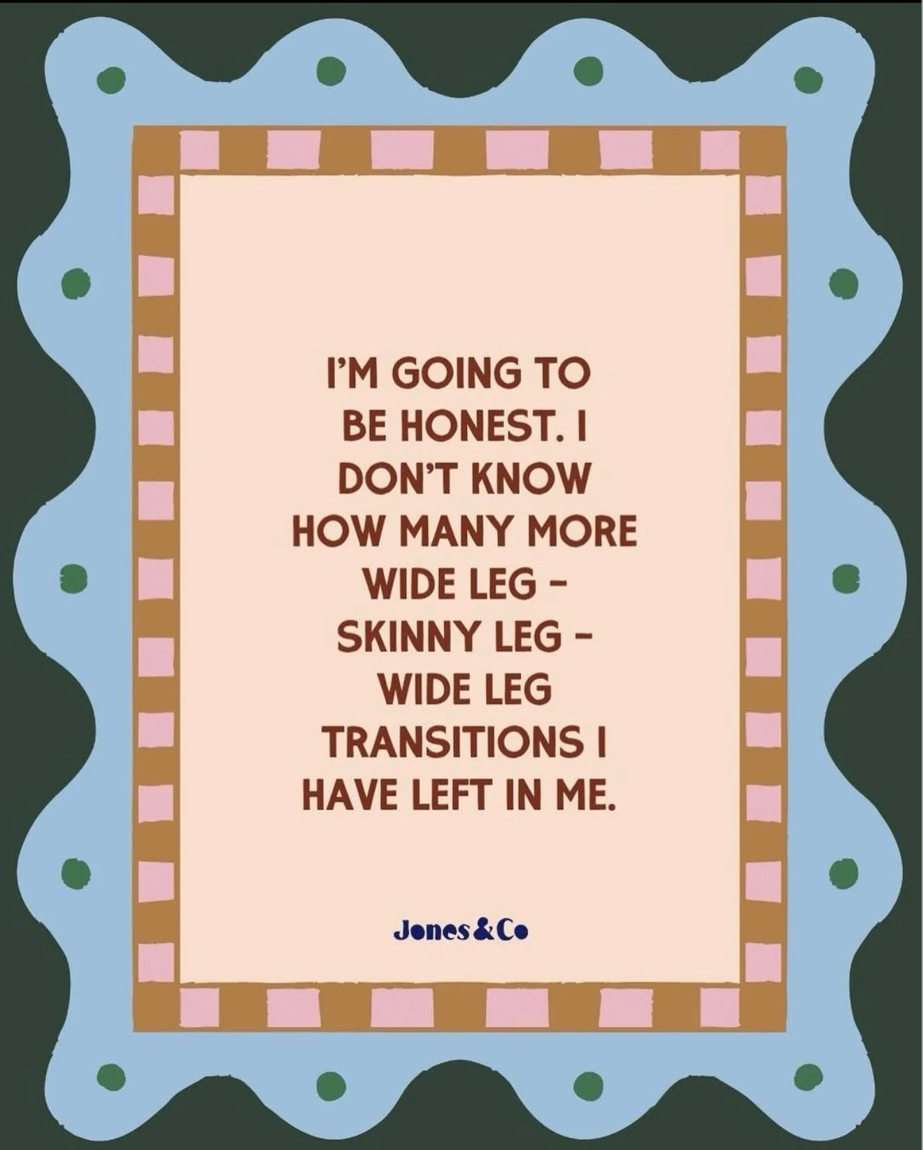 Let&rsquo;s just make a permanent decision on this, shall we?

#LetsTalkCandidly
Via @jonesandco_